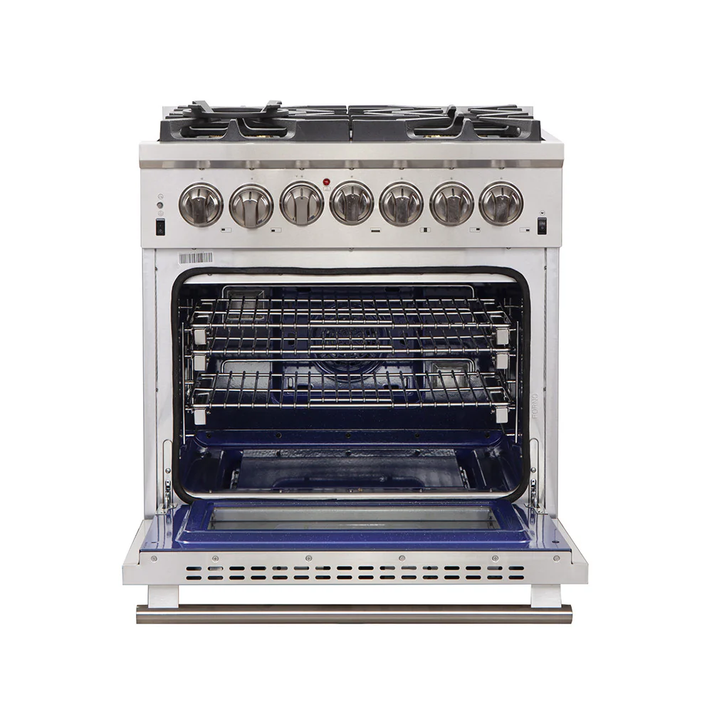 Forno Capriasca 30" Stainless Steel Dual Fuel Range with True Convection (4.32 Cu. Ft.) - FFSGS6187-30 - Image 3