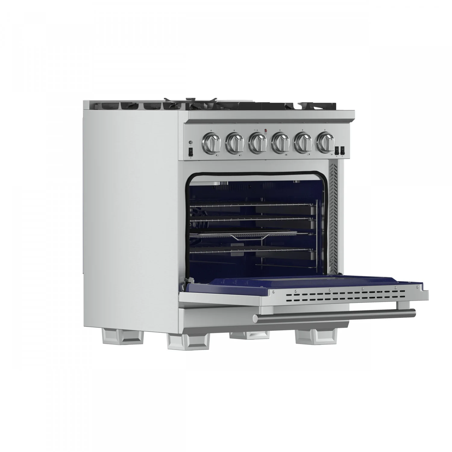 Forno Capriasca 30" Stainless Steel Freestanding Gas Range (4.32 Cu. Ft.) - FFSGS6260-30 - Image 4