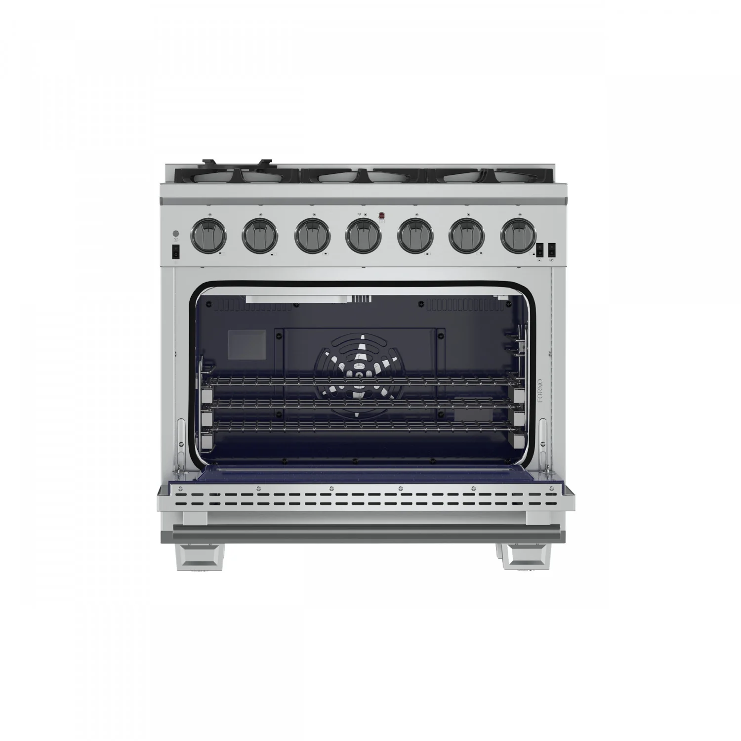 Forno Capriasca 36" Stainless Steel Freestanding Gas Range (5.36 Cu. Ft.) - FFSGS6260-36 - Image 2