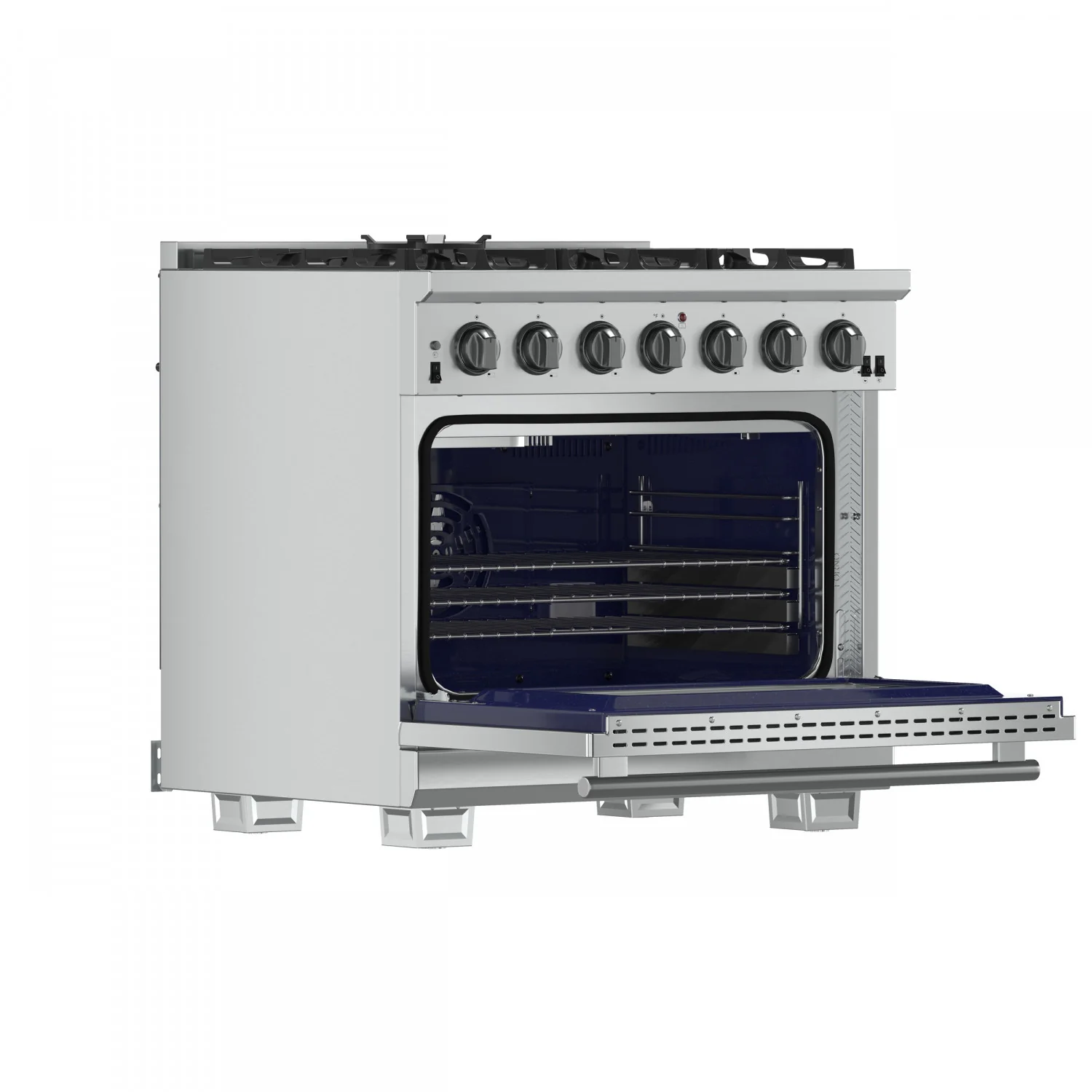 Forno Capriasca 36" Stainless Steel Freestanding Gas Range (5.36 Cu. Ft.) - FFSGS6260-36 - Image 4