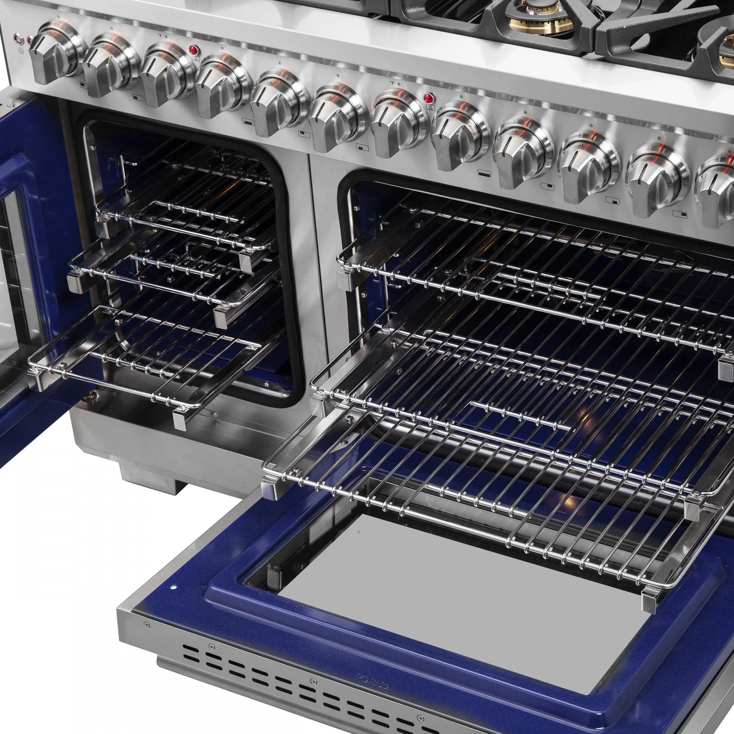 Forno Capriasca 48" Stainless Steel Freestanding Dual Fuel Double Oven Range with True Convection (6.58 Cu. Ft.) - FFSGS6387-48 - Image 18