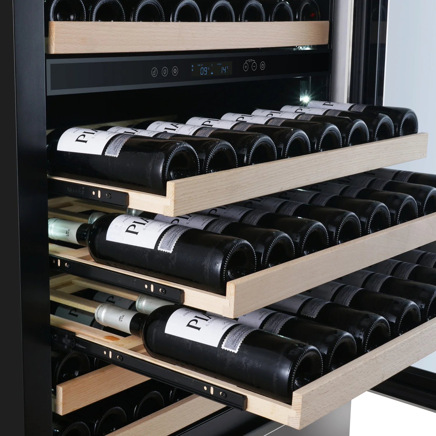 Forno Celano 30" 21.3 Cu.Ft. Stainless Steel 150 Bottle Dual Zone Wine Cellar with Two Beverage Drawers - FWCDR6697-30S - Image 9