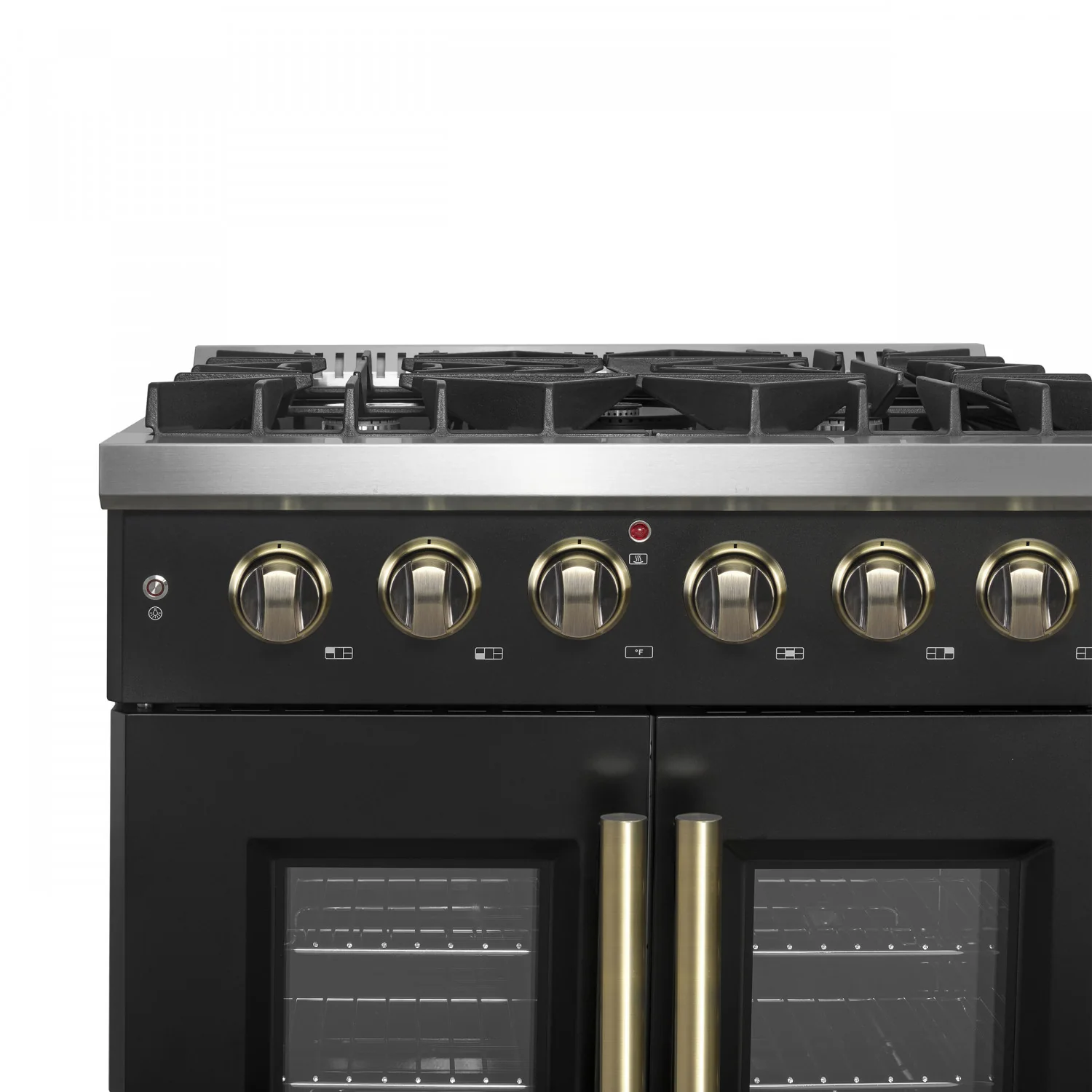 Forno Galiano 30" Black French Door Freestanding Gas Range (4.32 Cu. Ft.) - FFSGS6444-30BLK - Image 2