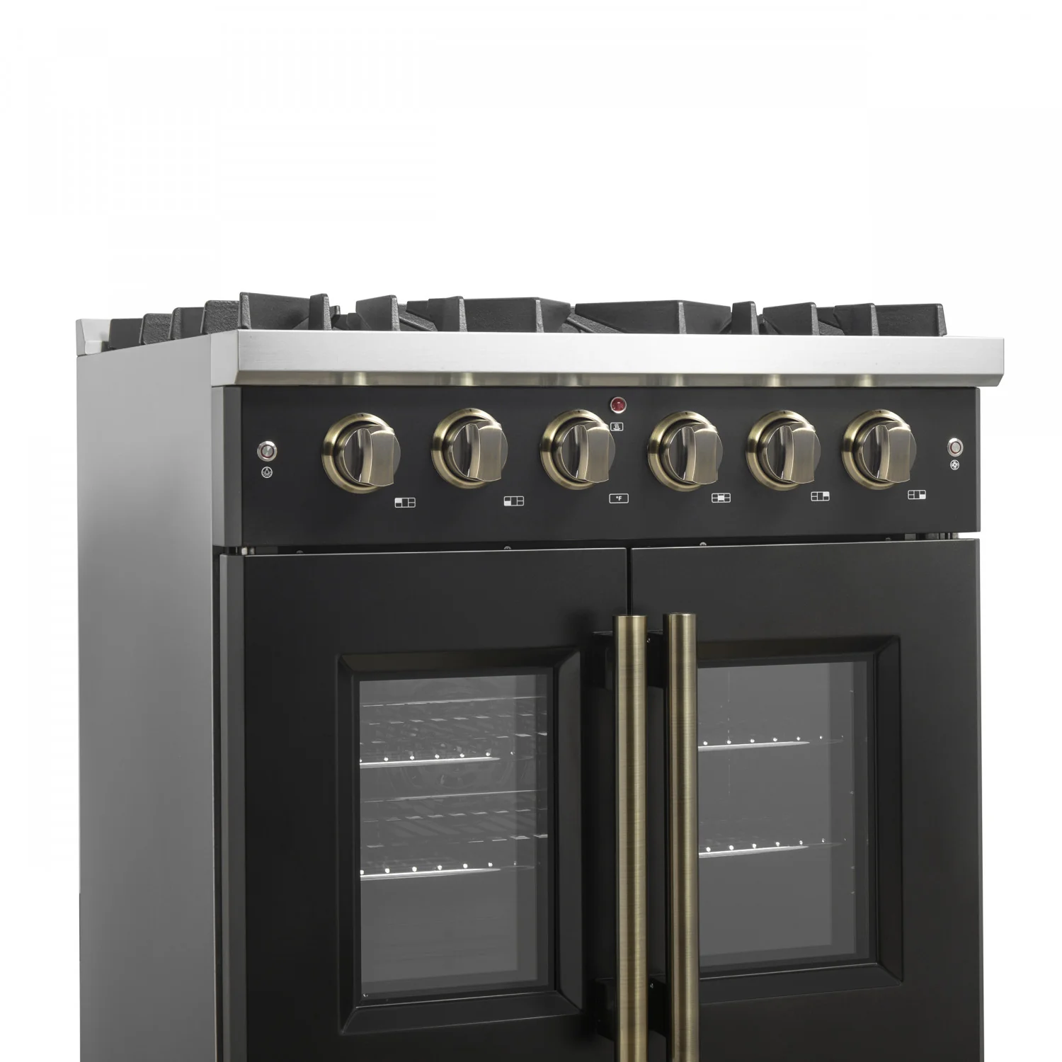 Forno Galiano 30" Black French Door Freestanding Gas Range (4.32 Cu. Ft.) - FFSGS6444-30BLK - Image 7