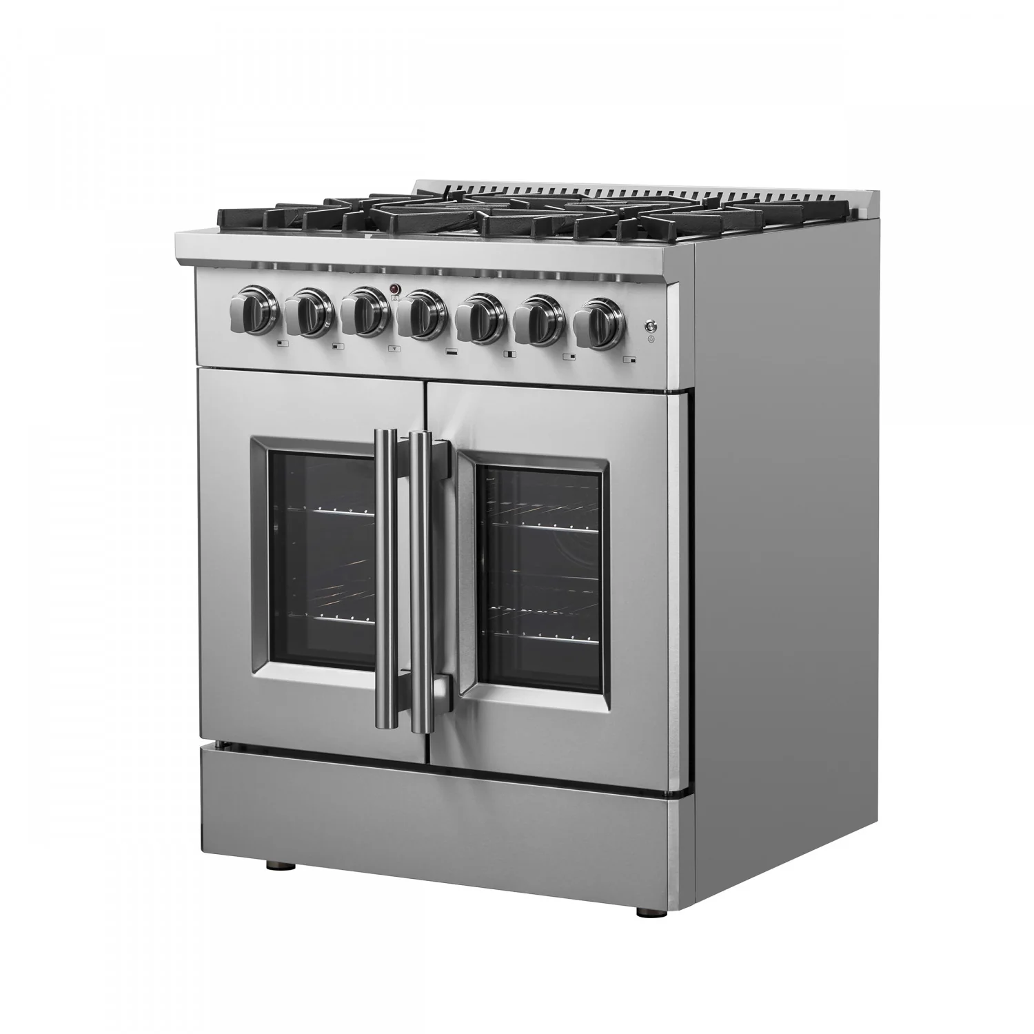 Forno Galiano 30" Stainless Steel French Door Dual Fuel Range with True Convection (4.32 Cu. Ft.) - FFSGS6356-30 - Image 2