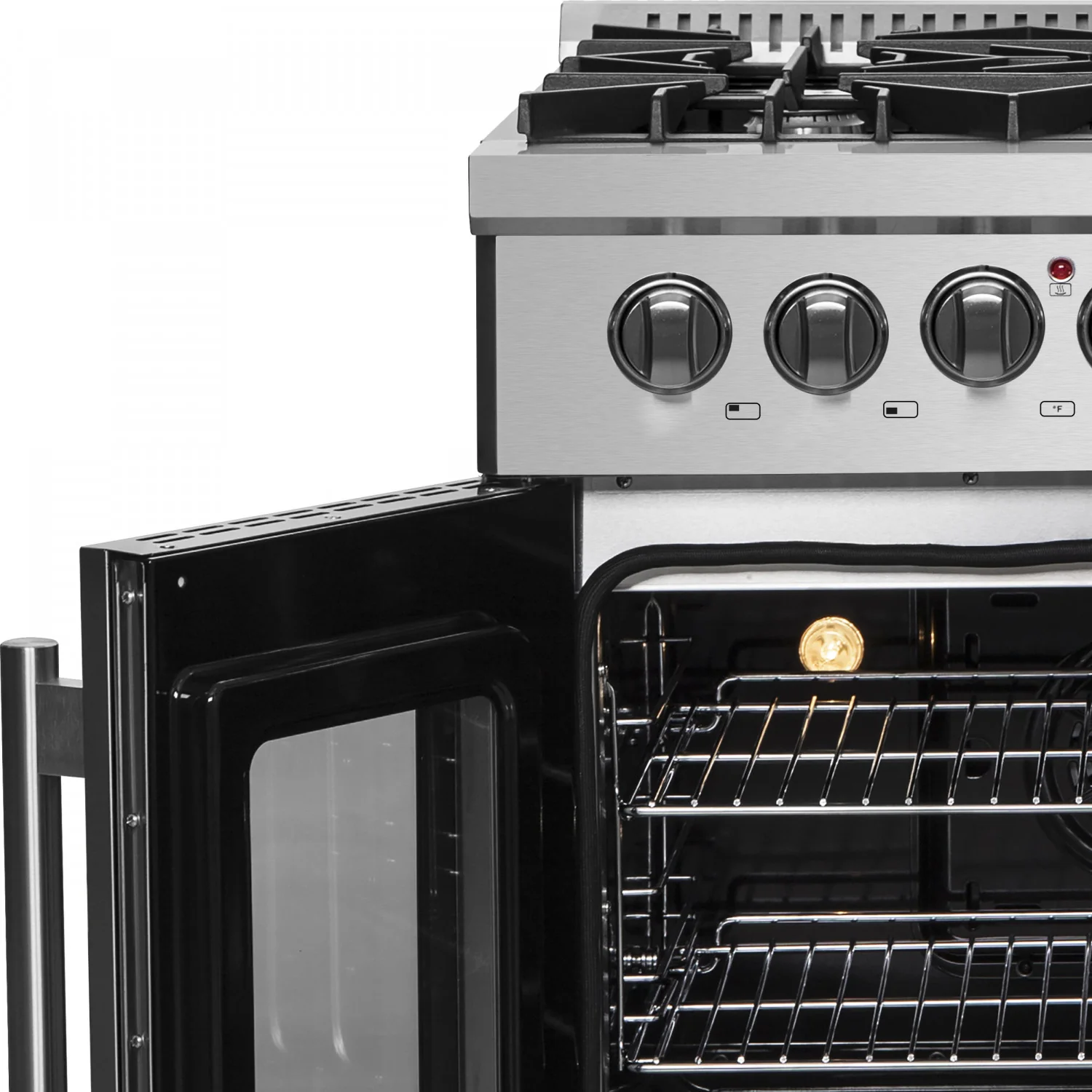 Forno Galiano 30" Stainless Steel French Door Dual Fuel Range with True Convection (4.32 Cu. Ft.) - FFSGS6356-30 - Image 9