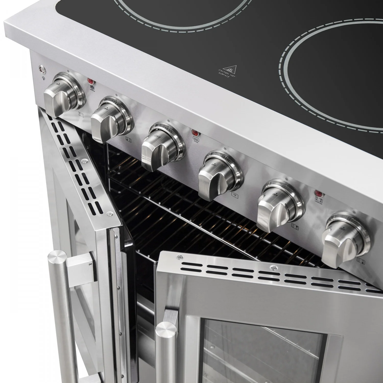 Forno Galiano 30" Stainless Steel French Door Electric Range with True Convection and Air Fry (4.32 Cu. Ft.) - FFSEL6917-30 - Image 9