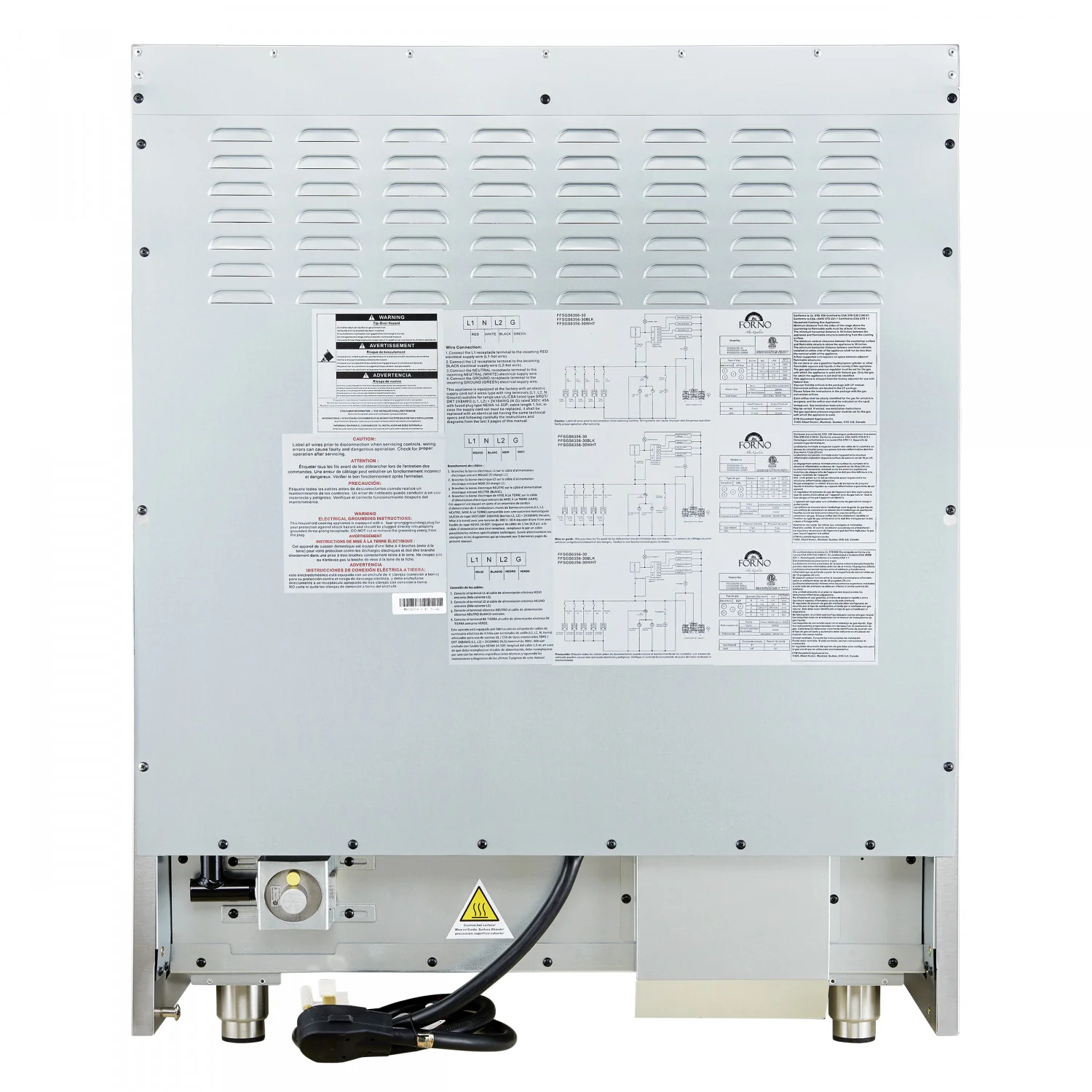 Forno Galiano 30" White French Door Dual Fuel Range With True Convection (4.32 Cu. Ft.) - FFSGS6356-30WHT - Image 11