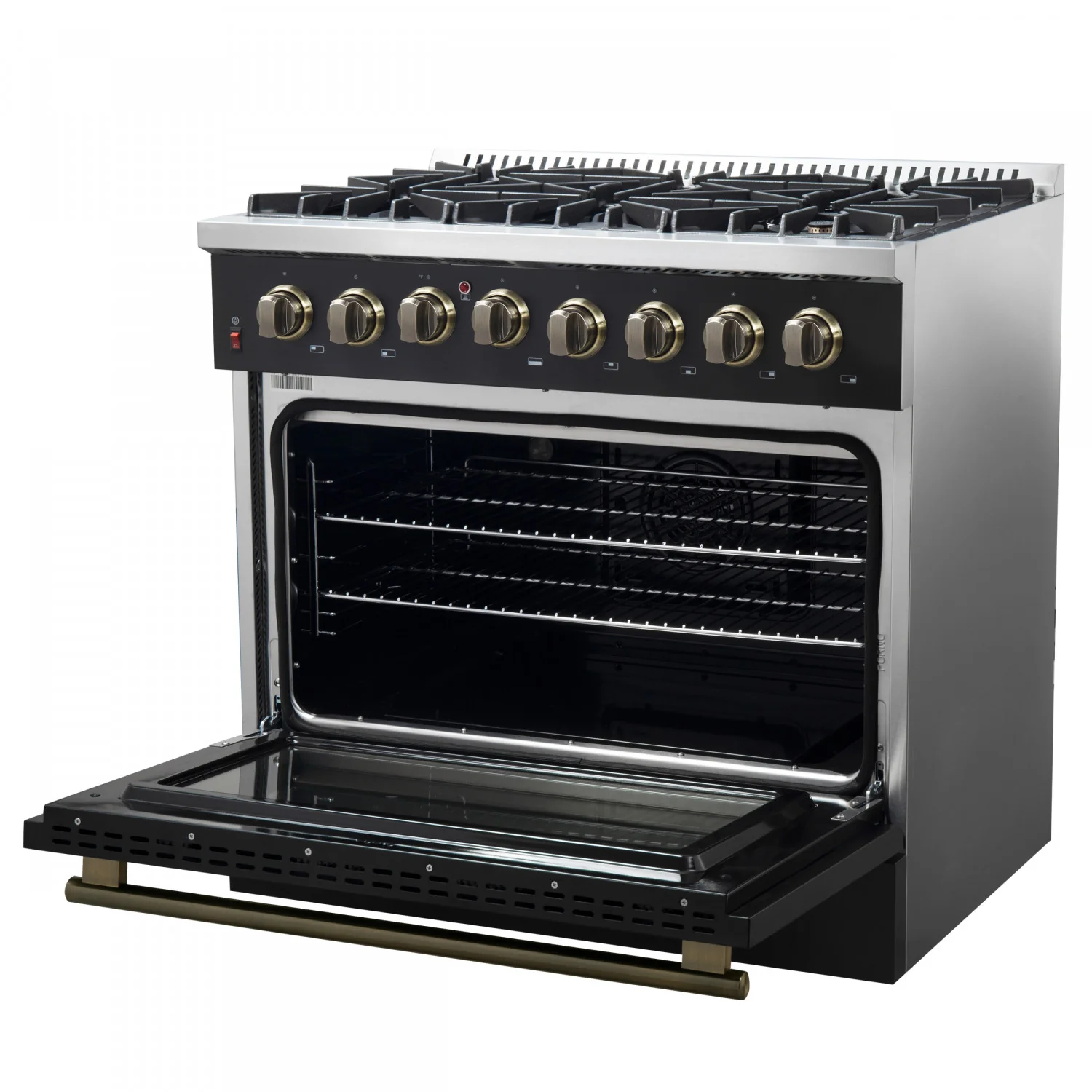 Forno Galiano 36" Black Dual Fuel Range with True Convection (5.36 Cu. Ft.) - FFSGS6156-36BLK - Image 11