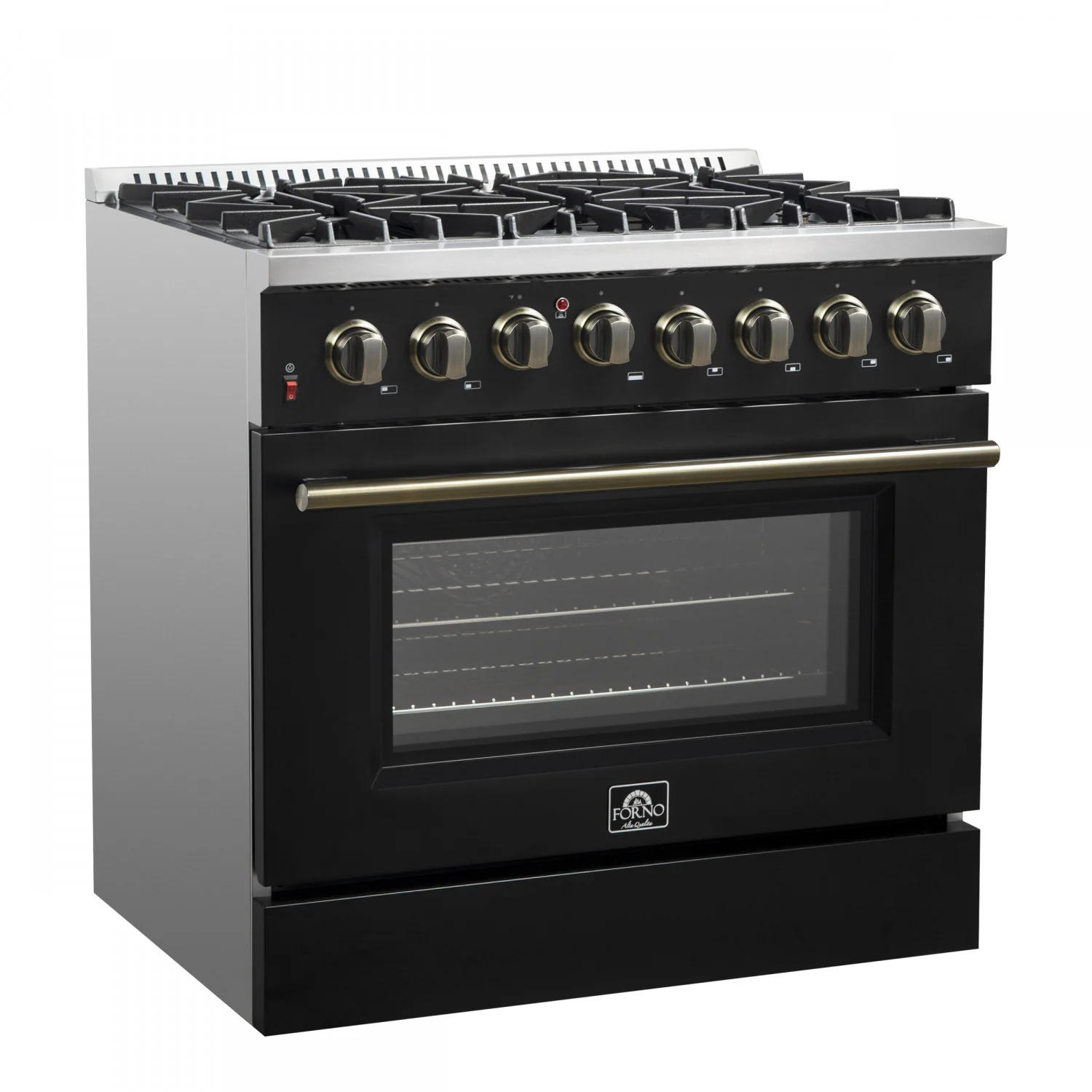 Forno Galiano 36" Black Dual Fuel Range with True Convection (5.36 Cu. Ft.) - FFSGS6156-36BLK - Image 13