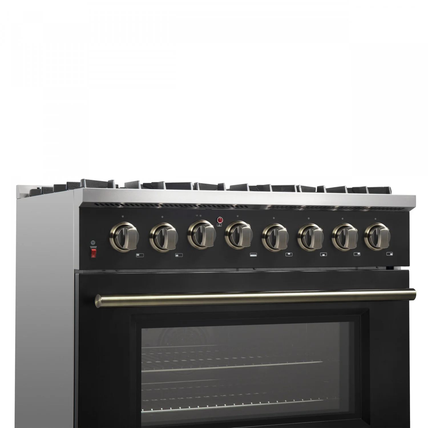 Forno Galiano 36" Black Dual Fuel Range with True Convection (5.36 Cu. Ft.) - FFSGS6156-36BLK - Image 4