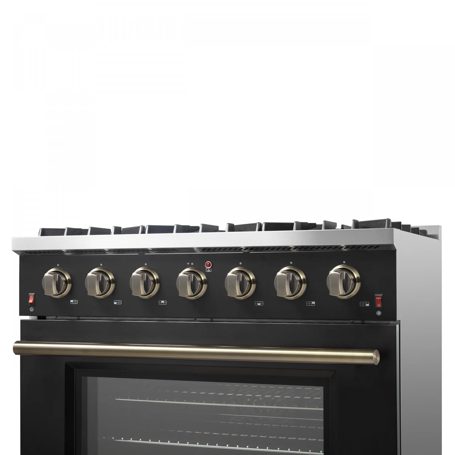 Forno Galiano 36" Black Freestanding Gas Range (5.36 Cu. Ft.) - FFSGS6244-36BLK - Image 12