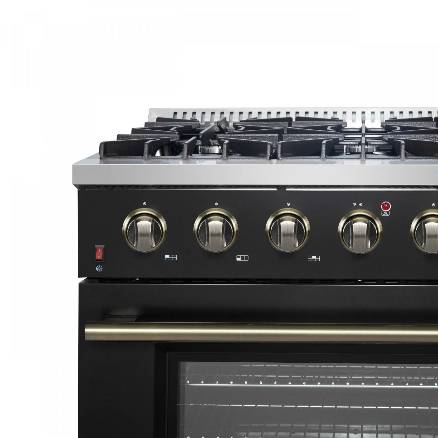Forno Galiano 36" Black Freestanding Gas Range (5.36 Cu. Ft.) - FFSGS6244-36BLK - Image 4