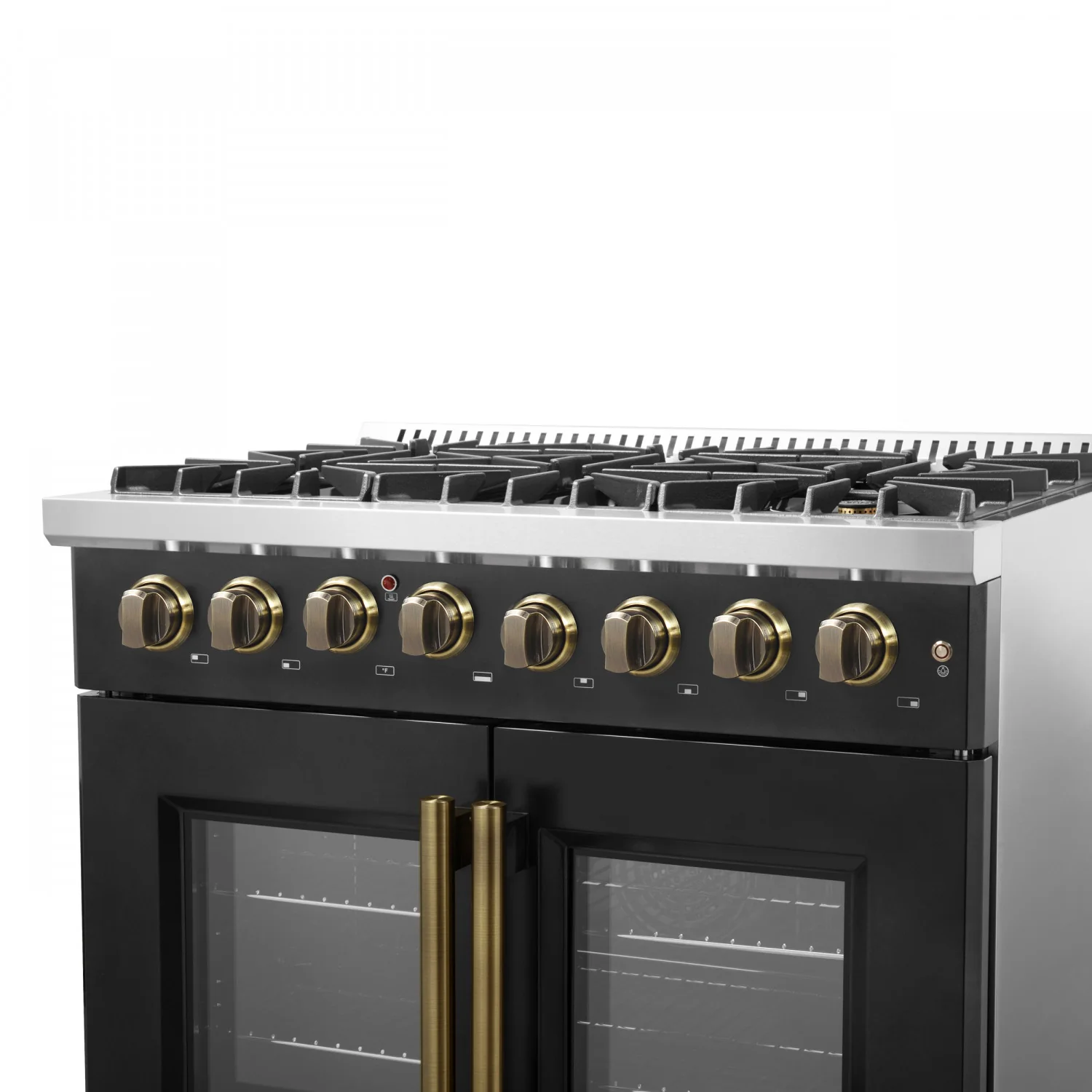 Forno Galiano 36" Black French Door Dual Fuel Range with True Convection (5.36 Cu. Ft.) - FFSGS6356-36BLK - Image 17