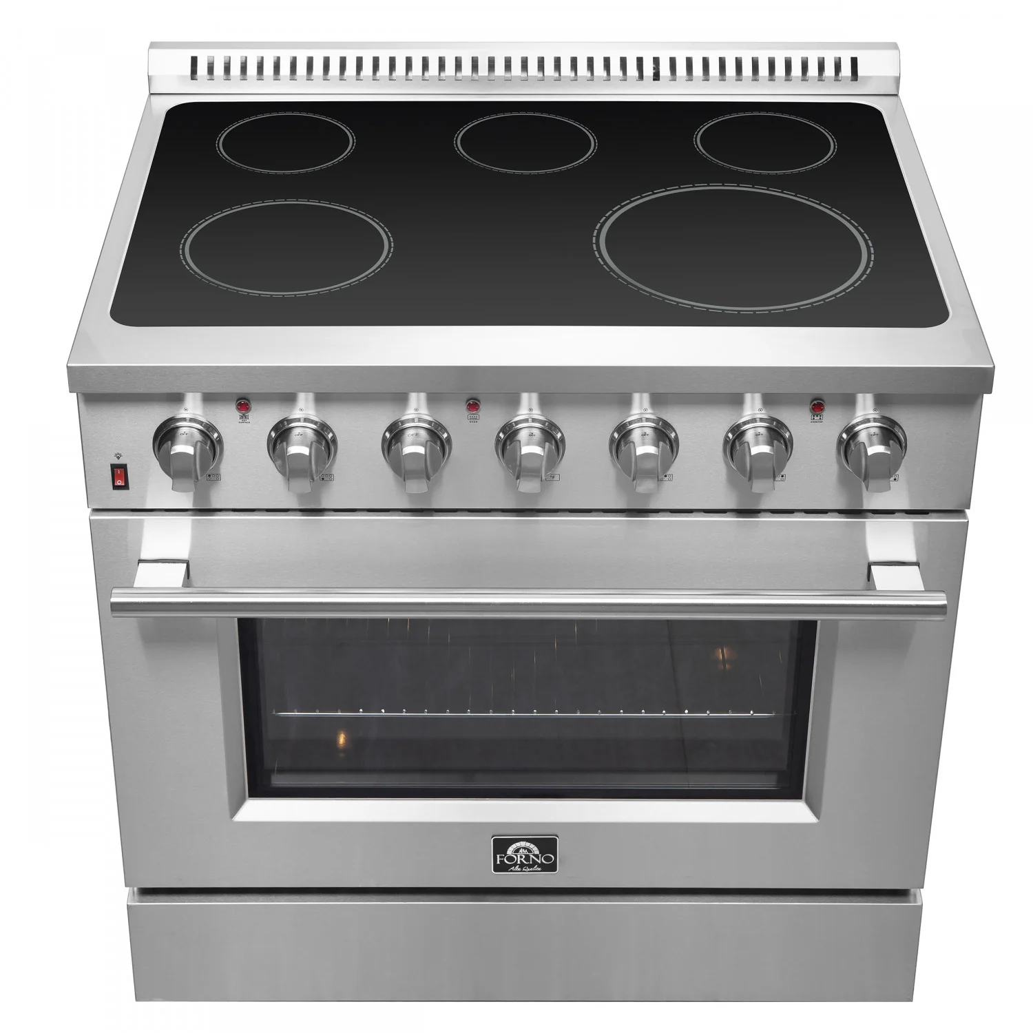 Forno Galiano 36" Stainless Steel Freestanding Electric Range with True Convection and Air Fry (5.36 Cu. Ft.) - FFSEL6083-36 - Image 4