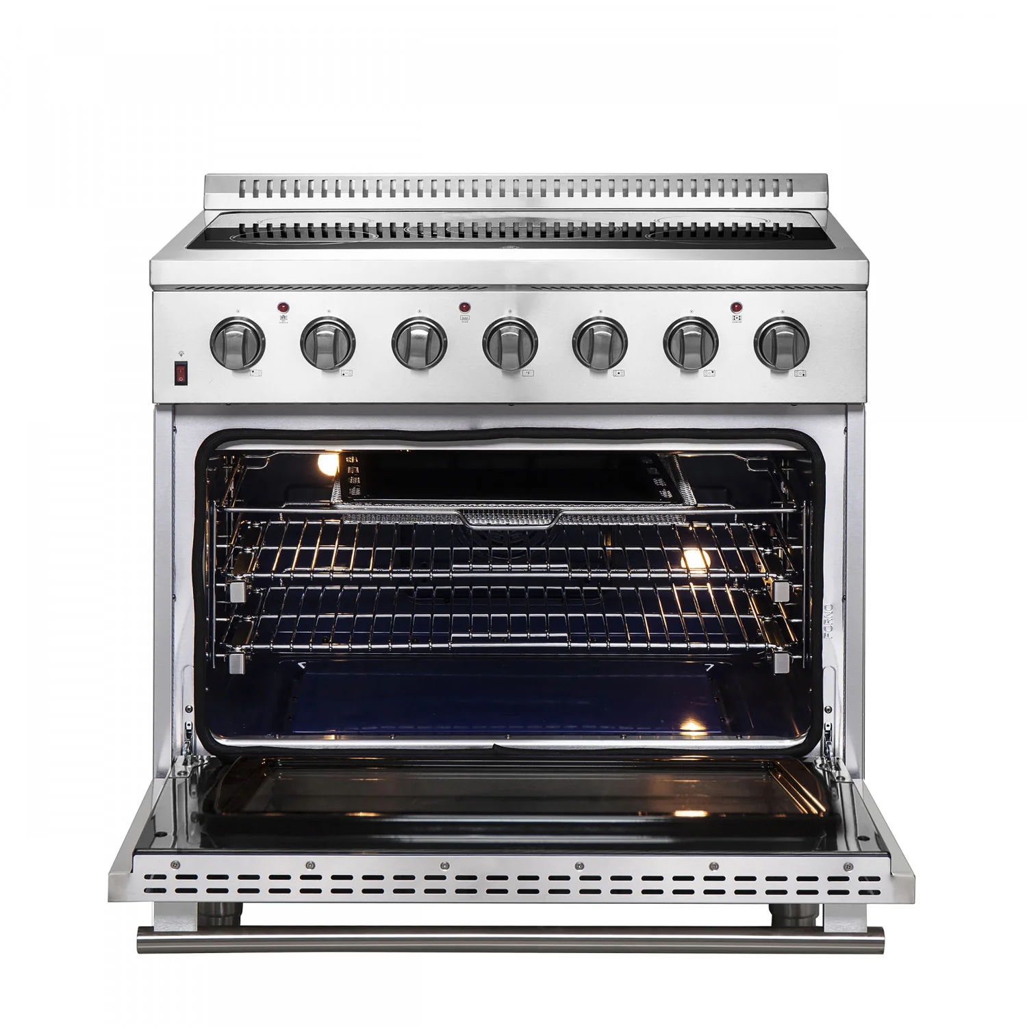 Forno Galiano 36" Stainless Steel Freestanding Electric Range with True Convection and Air Fry (5.36 Cu. Ft.) - FFSEL6083-36 - Image 5