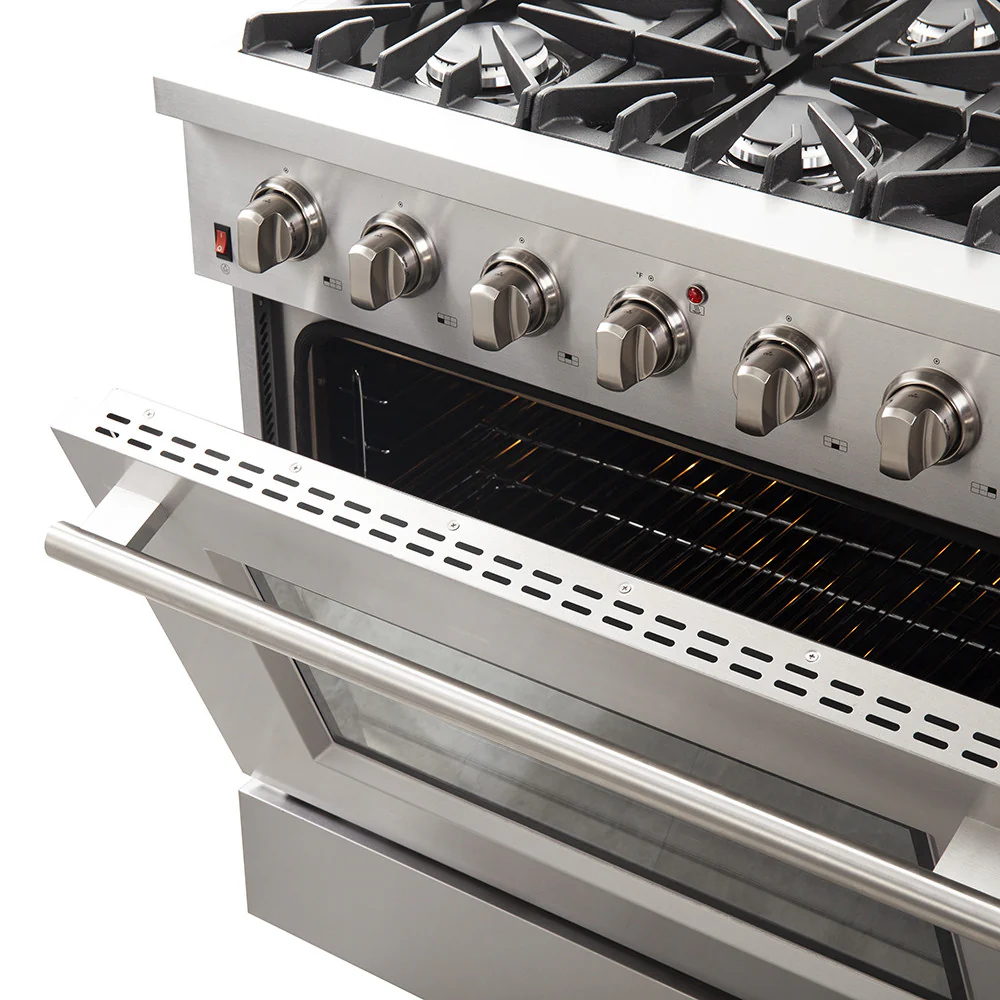 Forno Galiano 36" Stainless Steel Freestanding Gas Range (5.36 Cu. Ft.) - FFSGS6244-36 - Image 13