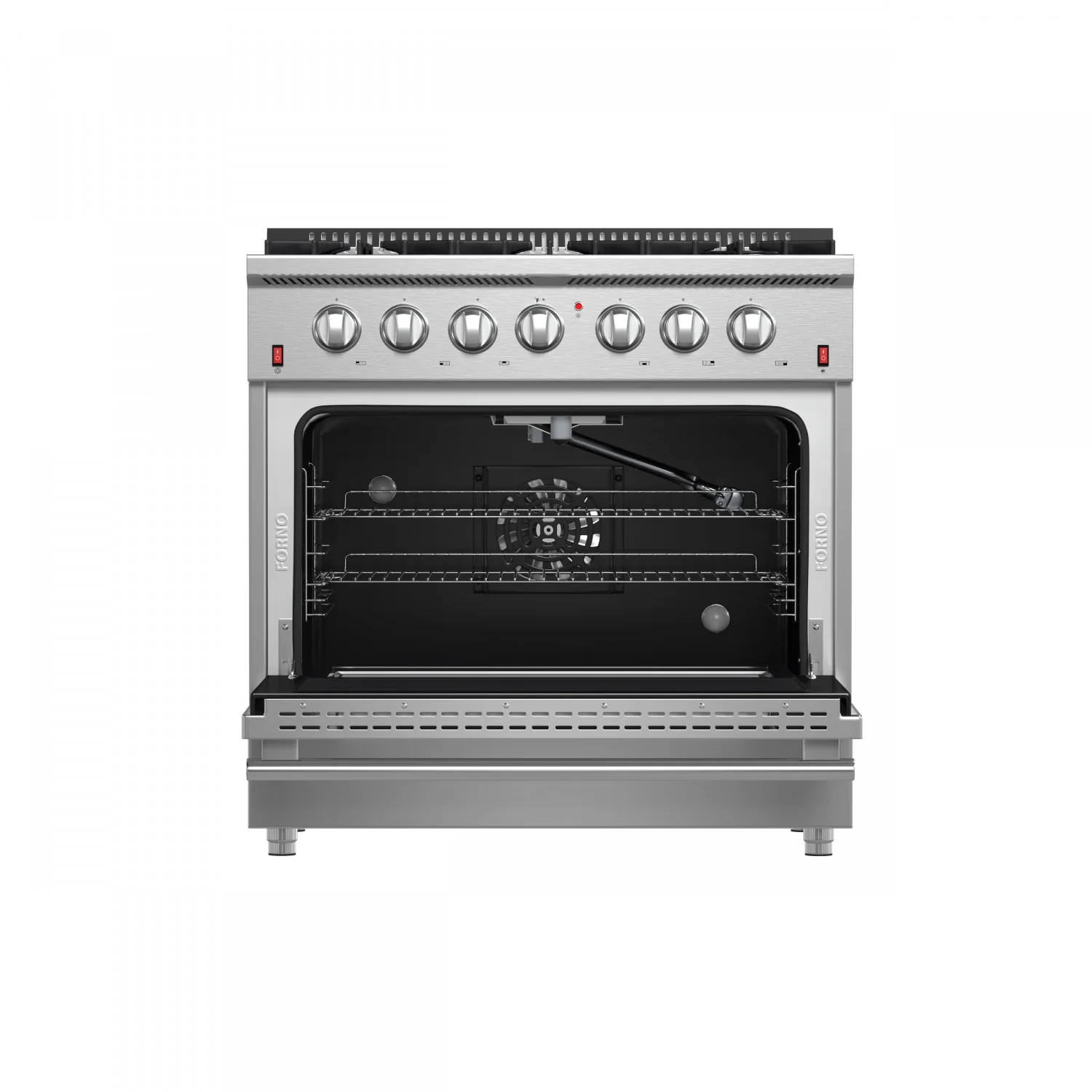 Forno Galiano 36" Stainless Steel Freestanding Gas Range (5.36 Cu. Ft.) - FFSGS6244-36 - Image 2