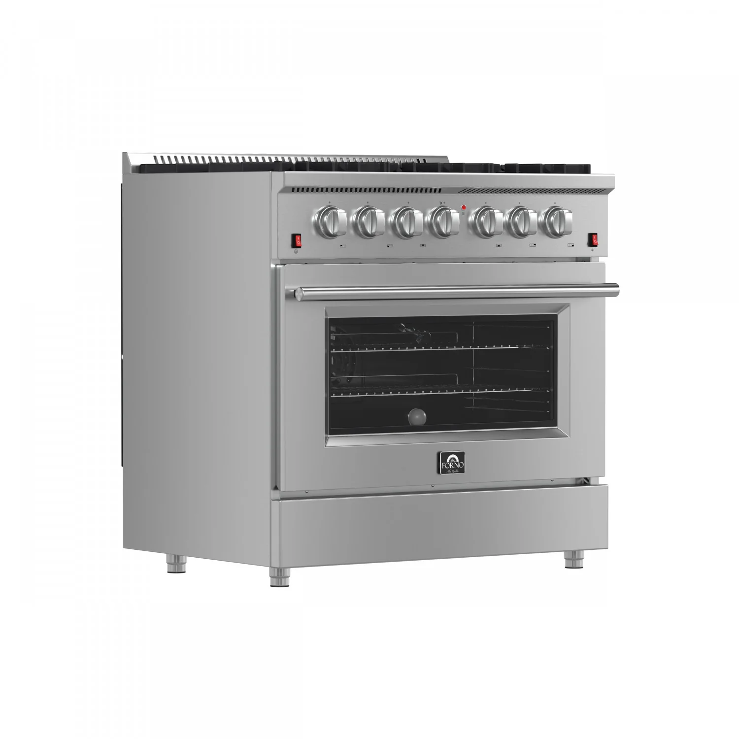 Forno Galiano 36" Stainless Steel Freestanding Gas Range (5.36 Cu. Ft.) - FFSGS6244-36 - Image 3