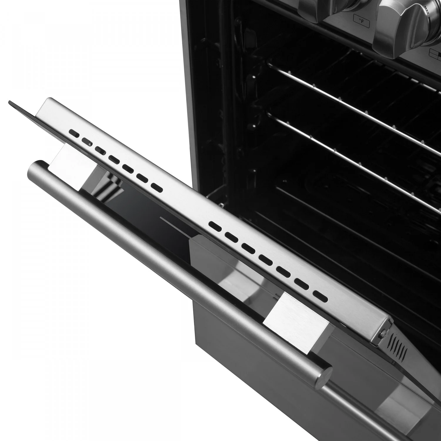 Forno Galiano 36" Stainless Steel French Door Electric Range with True Convection and Air Fry (5.36 Cu. Ft.) - FFSEL6917-36 - Image 16
