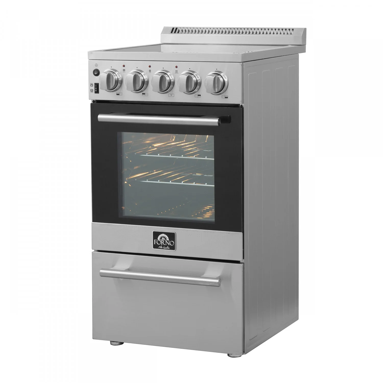 Forno Galiano 36" Stainless Steel French Door Electric Range with True Convection and Air Fry (5.36 Cu. Ft.) - FFSEL6917-36 - Image 3
