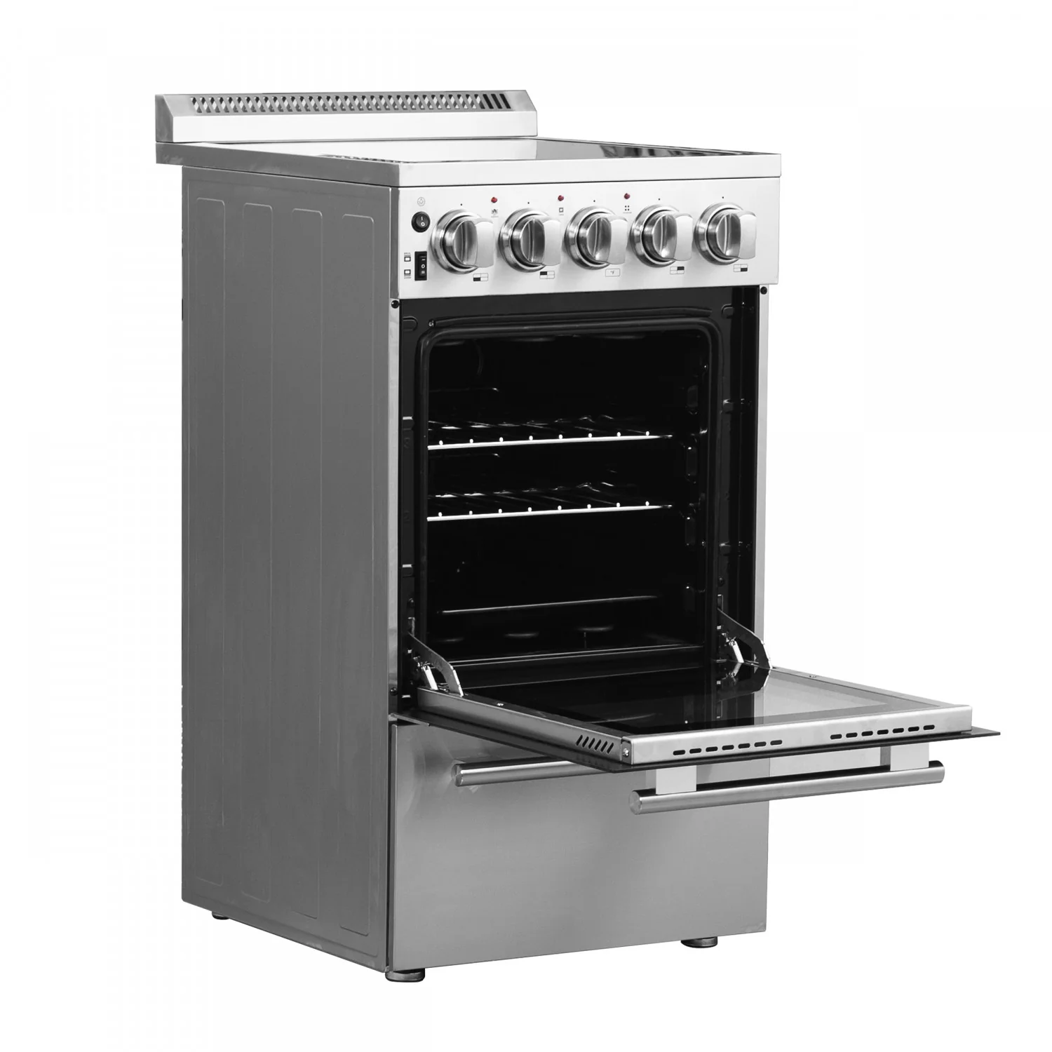 Forno Galiano 36" Stainless Steel French Door Electric Range with True Convection and Air Fry (5.36 Cu. Ft.) - FFSEL6917-36 - Image 7