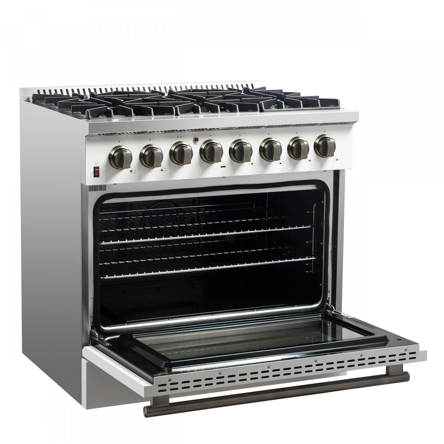 Forno Galiano 36" White Dual Fuel Range with True Convection (5.36 Cu. Ft.) - FFSGS6156-36WHT - Image 6
