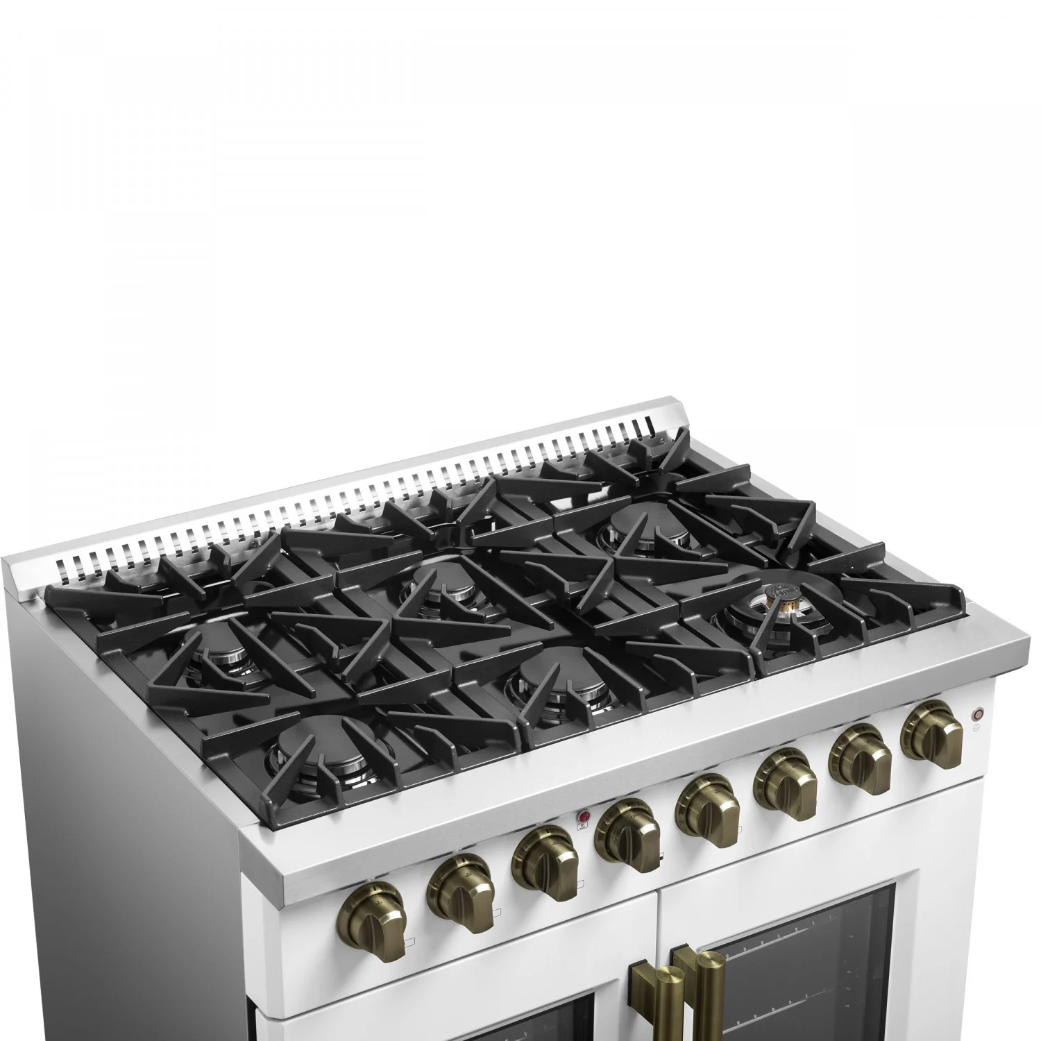 Forno Galiano 36" White French Door Dual Fuel Range with True Convection (5.36 Cu. Ft.) - FFSGS6356-36WHT - Image 12