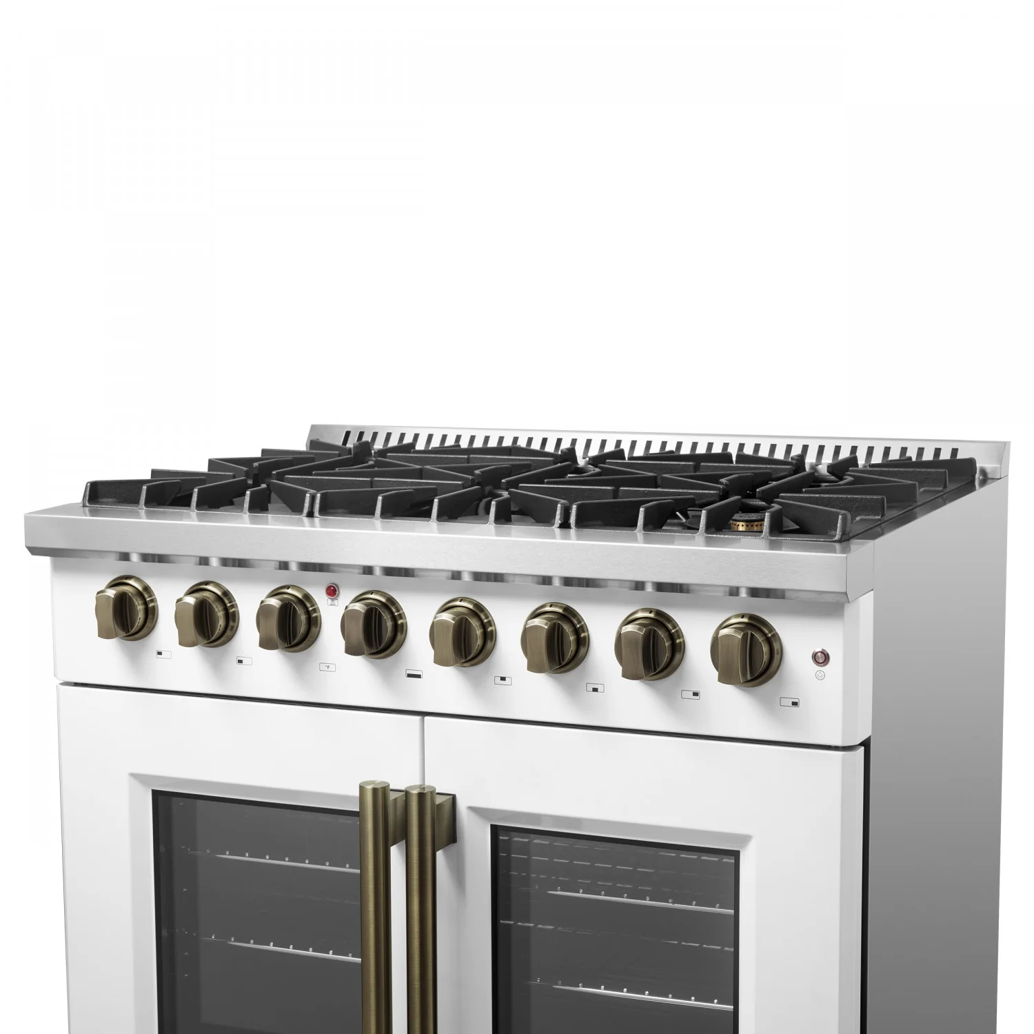 Forno Galiano 36" White French Door Dual Fuel Range with True Convection (5.36 Cu. Ft.) - FFSGS6356-36WHT - Image 18