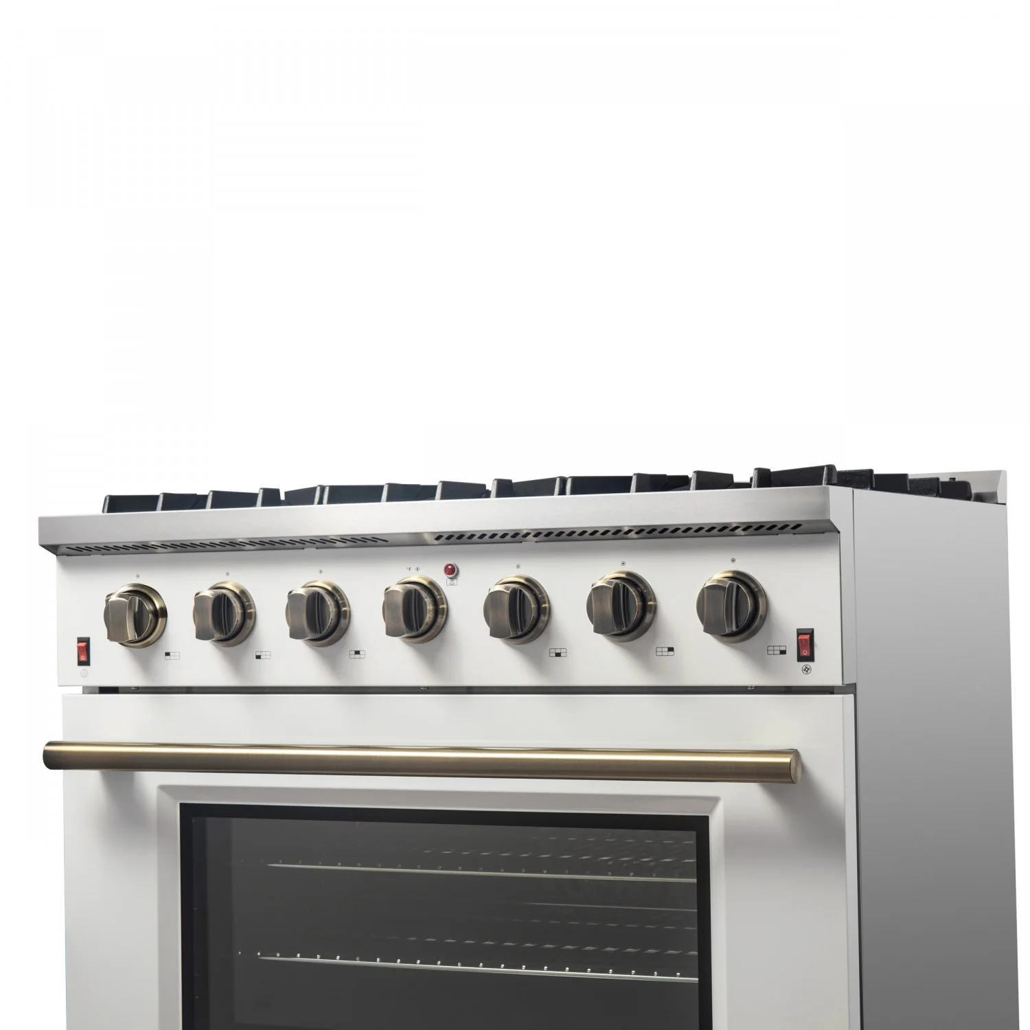 Forno Galiano 36" White French Door Freestanding Gas Range (5.36 Cu. Ft.) - FFSGS6244-36WHT - Image 13