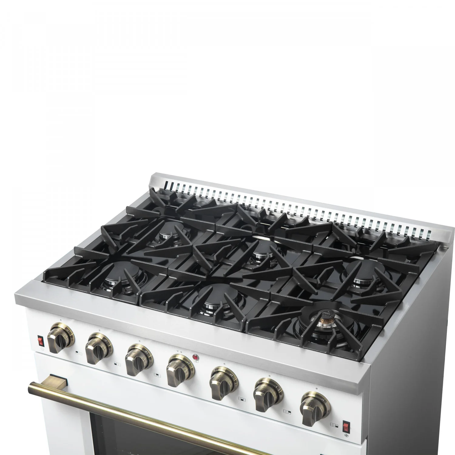 Forno Galiano 36" White French Door Freestanding Gas Range (5.36 Cu. Ft.) - FFSGS6244-36WHT - Image 14