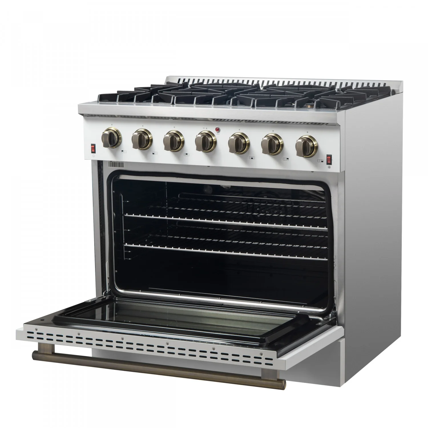 Forno Galiano 36" White French Door Freestanding Gas Range (5.36 Cu. Ft.) - FFSGS6244-36WHT - Image 15
