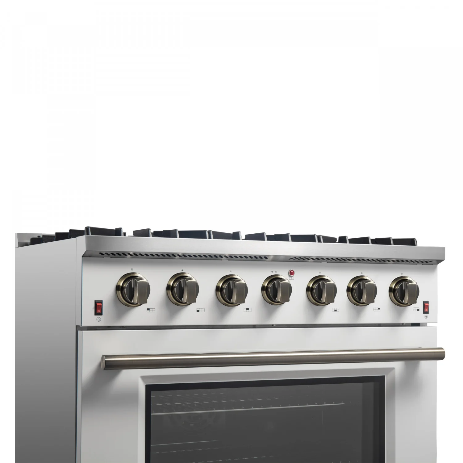 Forno Galiano 36" White French Door Freestanding Gas Range (5.36 Cu. Ft.) - FFSGS6244-36WHT - Image 7