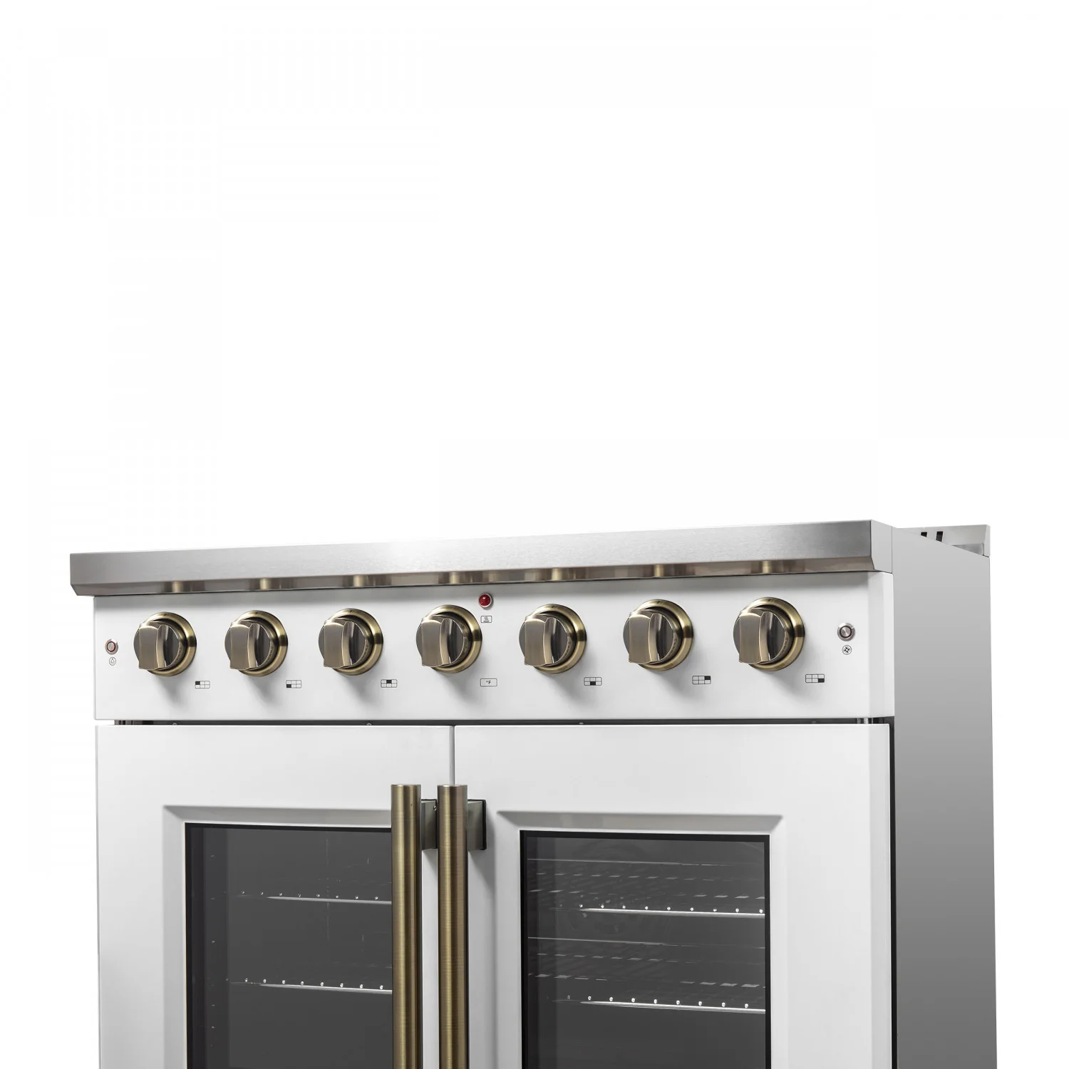 Forno Galiano 36" White French Door Freestanding Gas Range (5.36 Cu. Ft.) - FFSGS6444-36WHT - Image 5