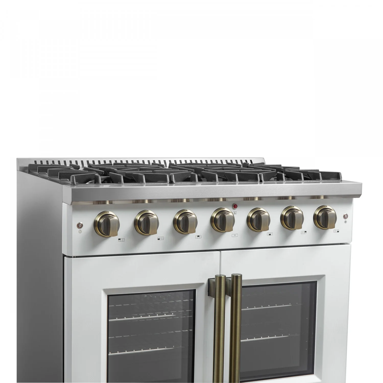 Forno Galiano 36" White French Door Freestanding Gas Range (5.36 Cu. Ft.) - FFSGS6444-36WHT - Image 6