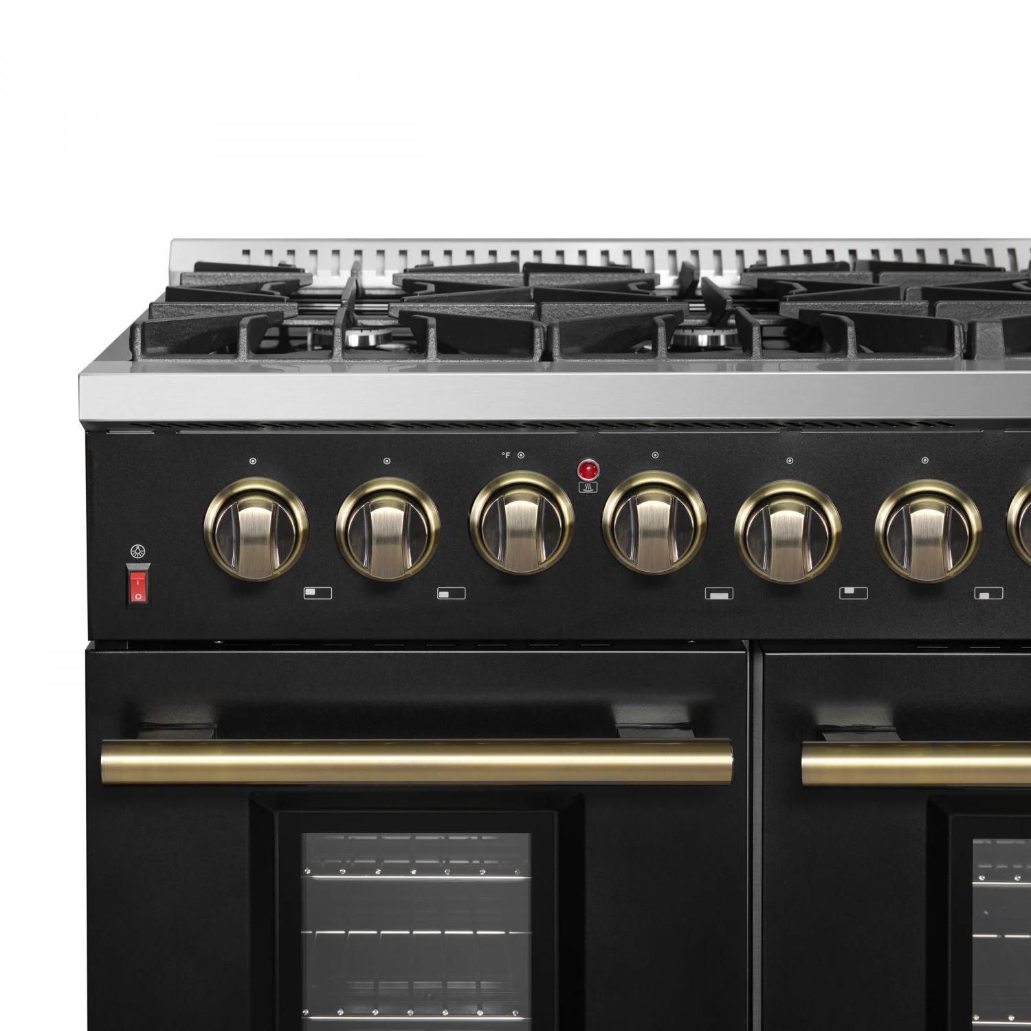 Forno Galiano 48" Black Freestanding Dual Fuel Double Oven Range with True Convection (6.58 Cu. Ft.) - FFSGS6156-48BLK - Image 4