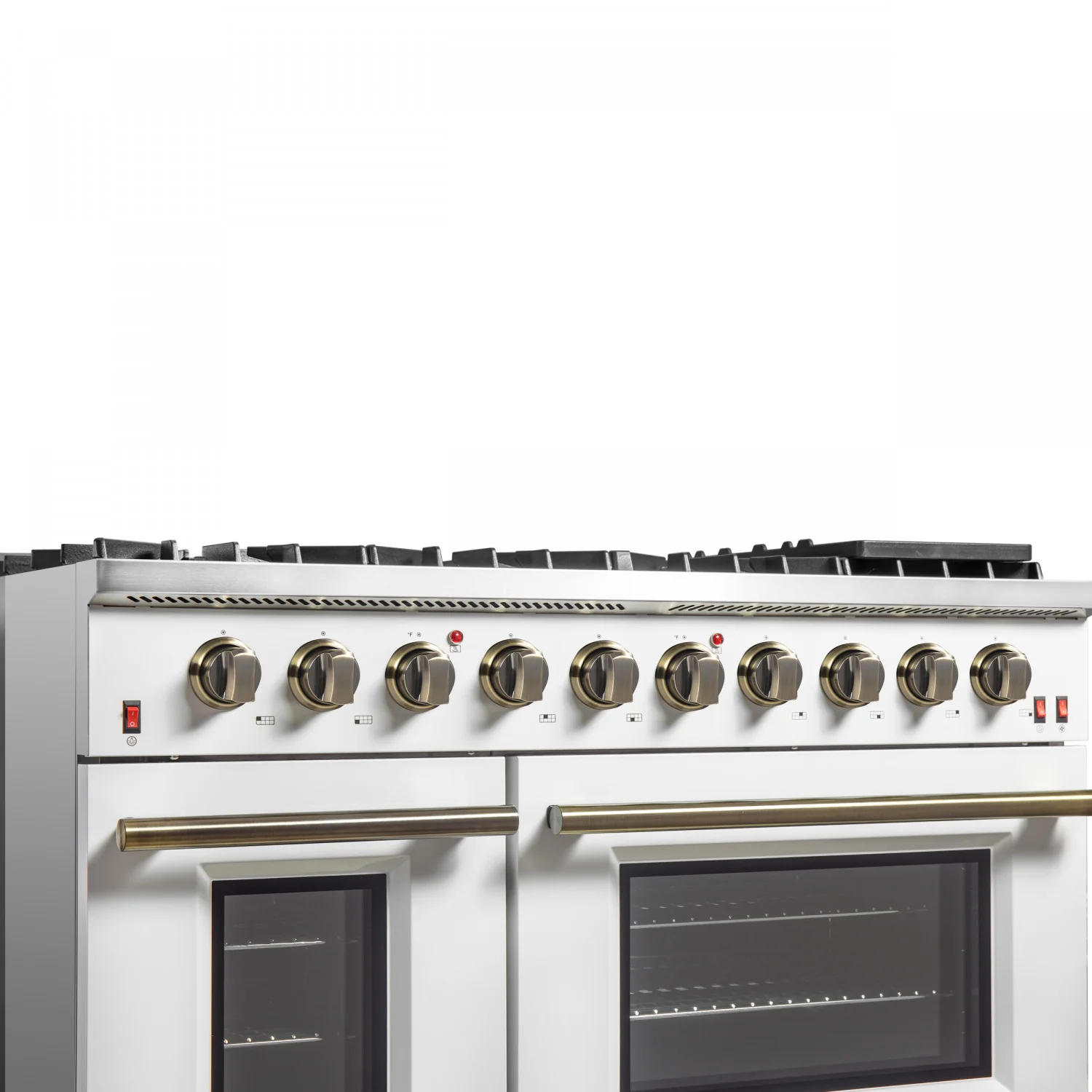 Forno Galiano 48" White Freestanding Double Oven Gas Range (6.58 Cu. Ft.) - FFSGS6244-48WHT - Image 8
