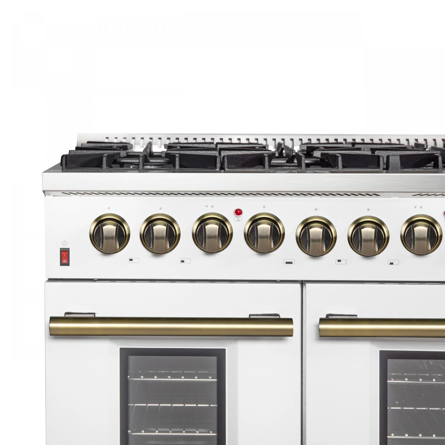 Forno Galiano 48" White Freestanding Dual Fuel Double Oven Range with True Convection (6.58 Cu. Ft.) - FFSGS6156-48WHT - Image 2