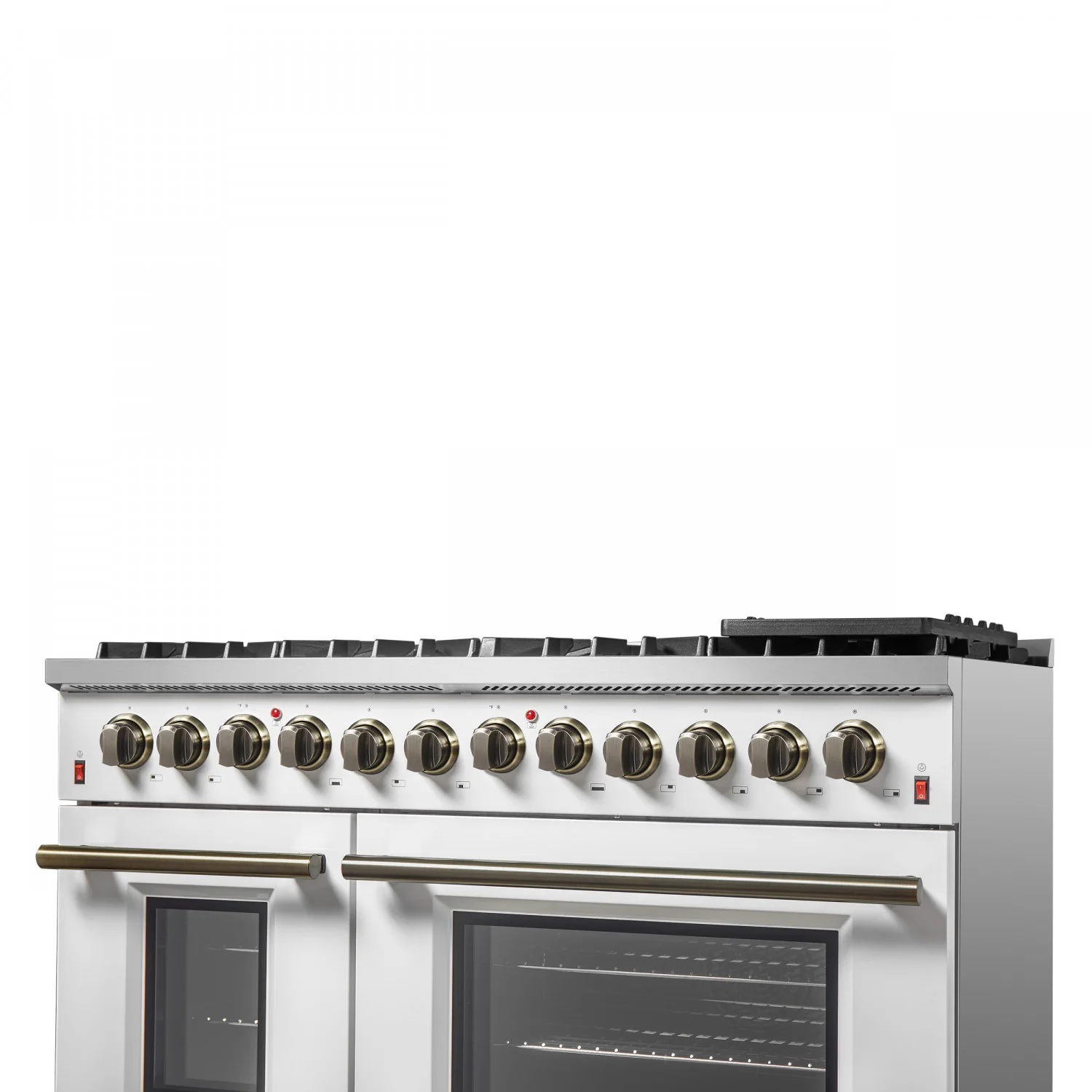 Forno Galiano 48" White Freestanding Dual Fuel Double Oven Range with True Convection (6.58 Cu. Ft.) - FFSGS6156-48WHT - Image 8