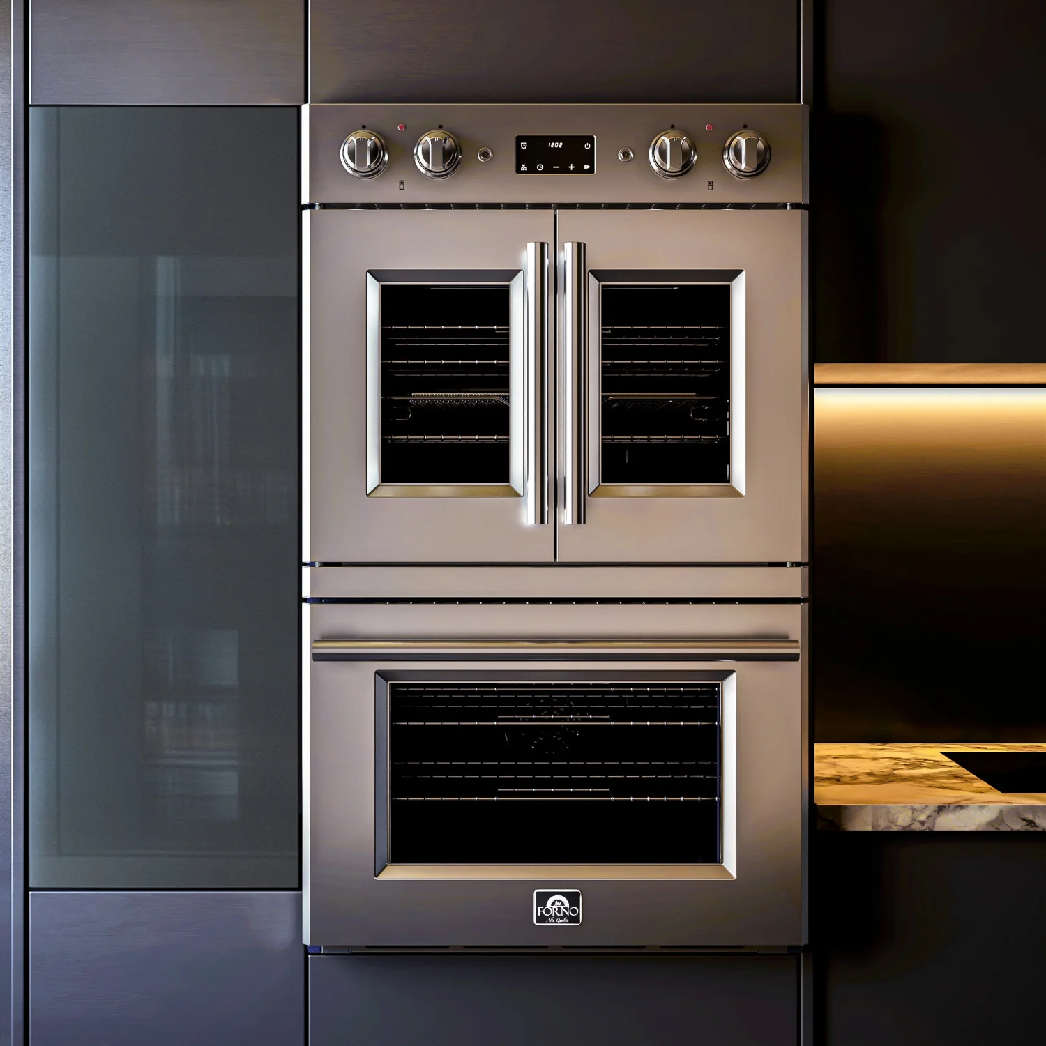 Forno Gallico Stainless Steel 30" French Door Double Wall Oven with Air Fry and Sous Vide (7.36 Cu. Ft.) - FBOEL1388-30 - Image 16