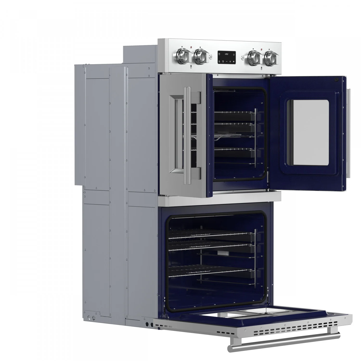 Forno Gallico Stainless Steel 30" French Door Double Wall Oven with Air Fry and Sous Vide (7.36 Cu. Ft.) - FBOEL1388-30 - Image 4