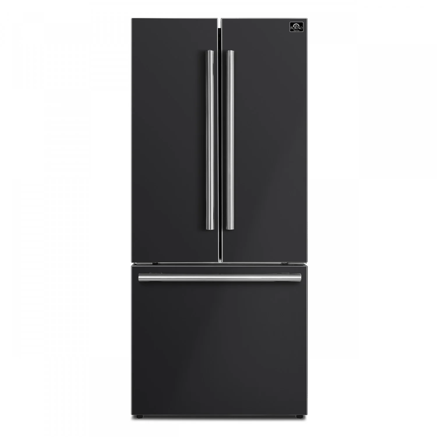 Forno Gallipoli 31" 17.5 Cu.Ft. Black French Door Refrigerator with Ice Maker - FFFFD1974-31BLK - Image 2
