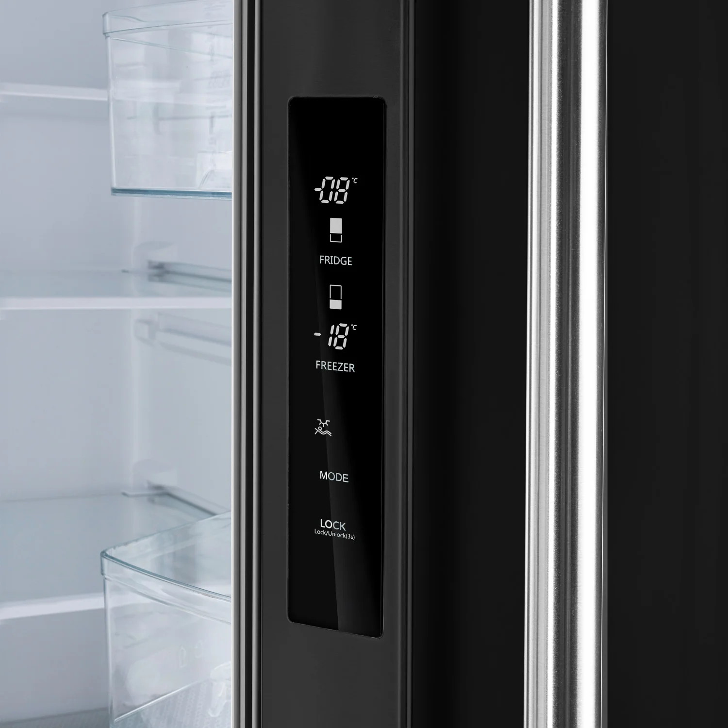 Forno Gallipoli 31" 17.5 Cu.Ft. Black French Door Refrigerator with Ice Maker - FFFFD1974-31BLK - Image 9