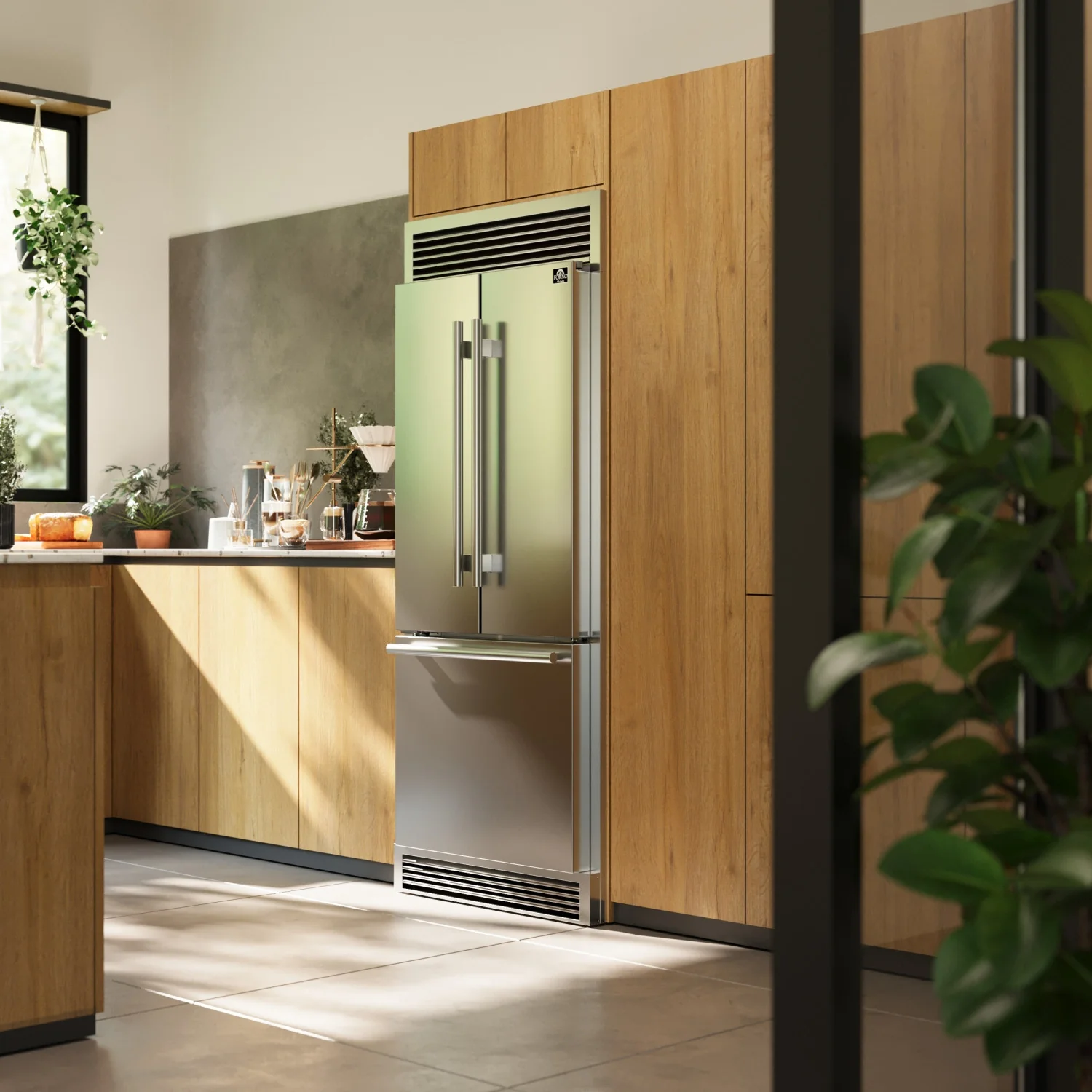 Forno Gallipoli 30" 17.5 Cu.Ft. Stainless Steel French Door Refrigerator - FFFFD1974-35SG - Image 17