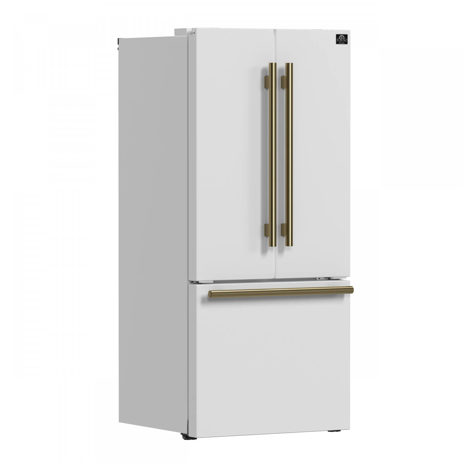 Forno Gallipoli 31" 17.5 Cu.Ft. White French Door Refrigerator with Ice Maker - FFFFD1974-31WHT - Image 3