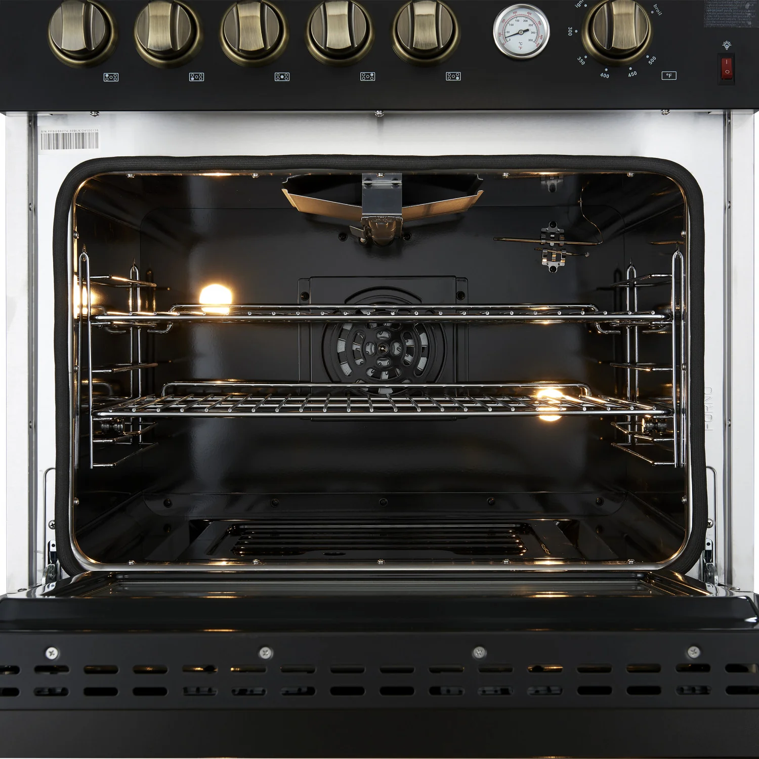 Forno Giovanni 30" Black Freestanding Gas Range (4.32 Cu. Ft.) - FFSGS6274-30BLK - Image 4