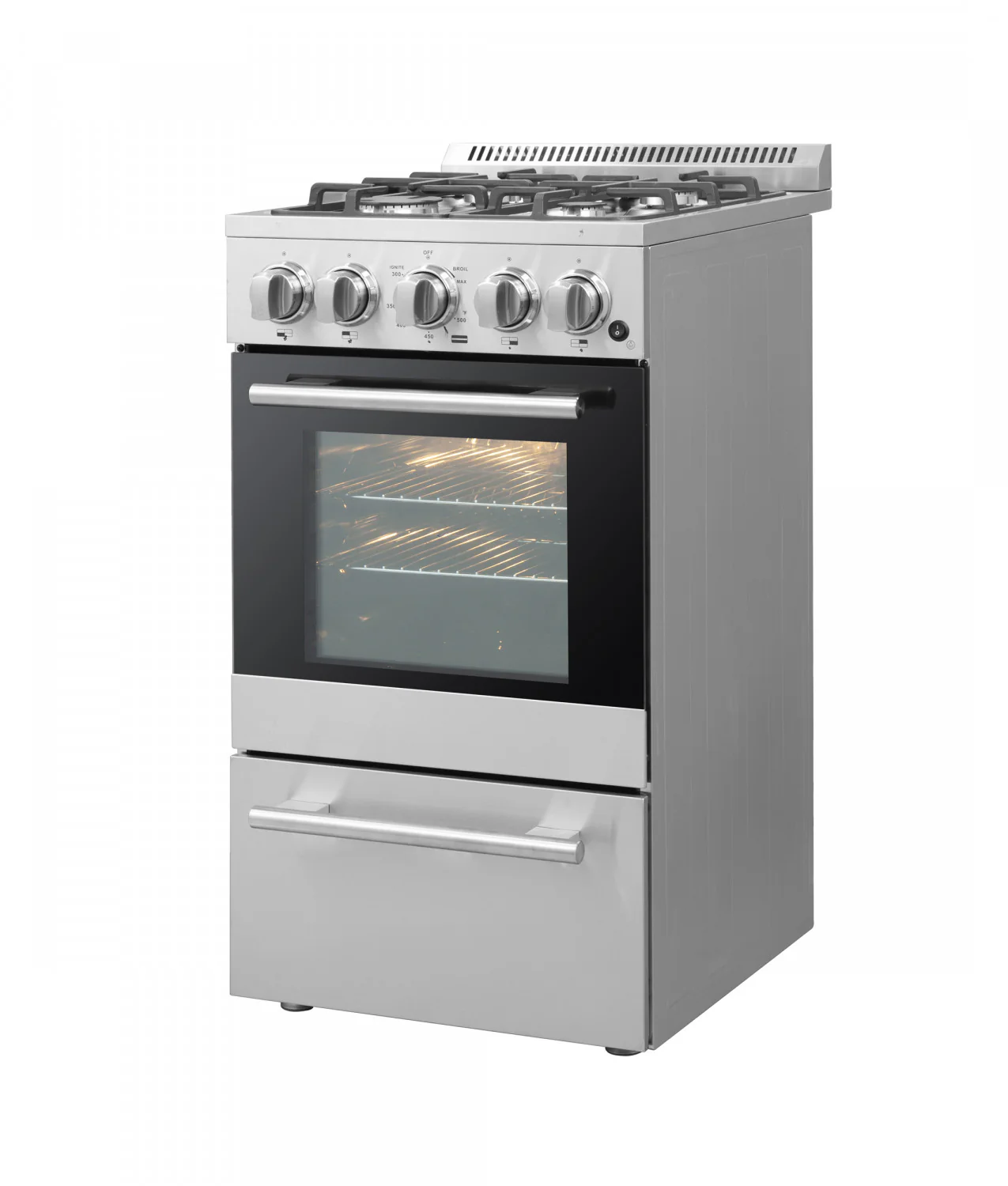 Forno Lamazze 20" Stainless Steel Freestanding Gas Range (2.05 Cu. Ft.) - FFSGS6265-20 - Image 6
