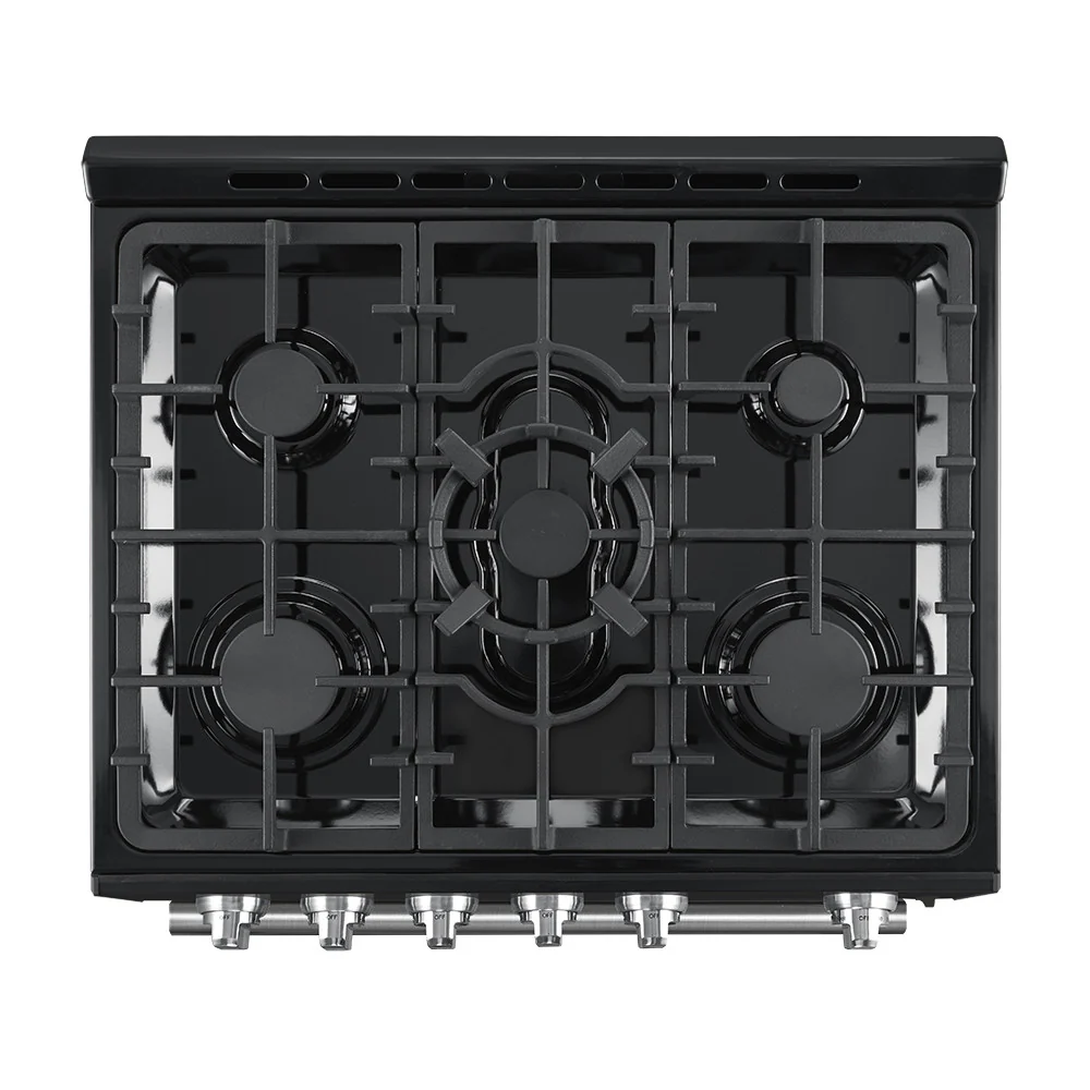 Forno Leonardo 30" Black Freestanding Gas Range (5.0 Cu. Ft.) - FFSGS1116-30BLK - Image 4