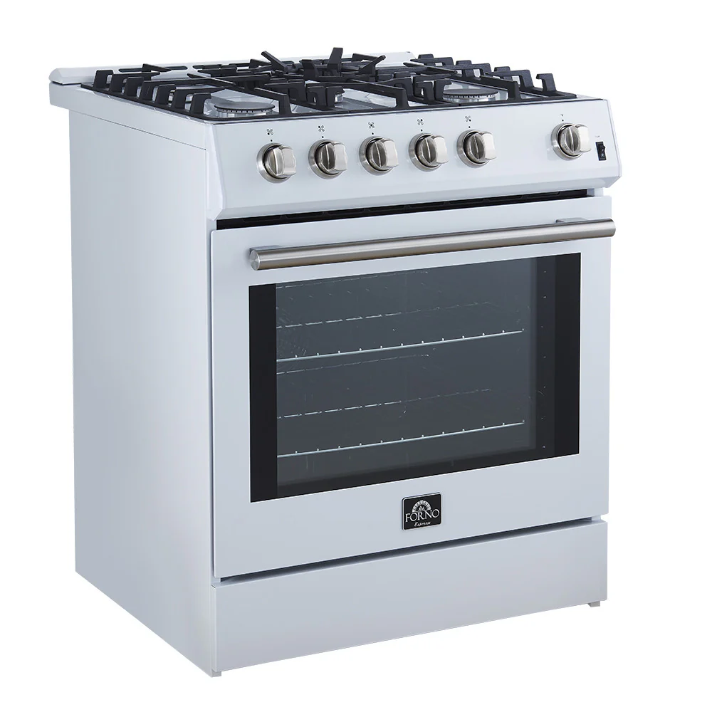 Forno Leonardo 30" White Freestanding Gas Range (5.0 Cu. Ft.) - FFSGS1116-30WHT - Image 7