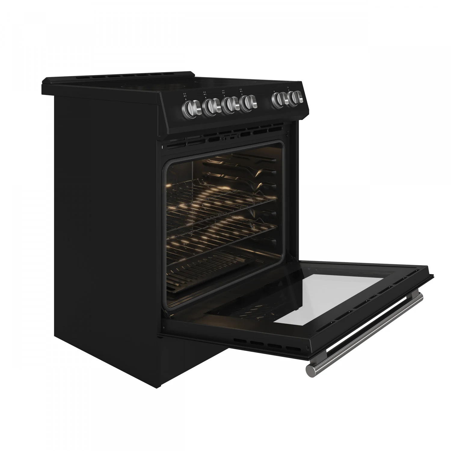 Forno Leonardo Black Slide-in Electric Range (5.0 Cu. Ft.) - FFSEL6022-30BLK - Image 11